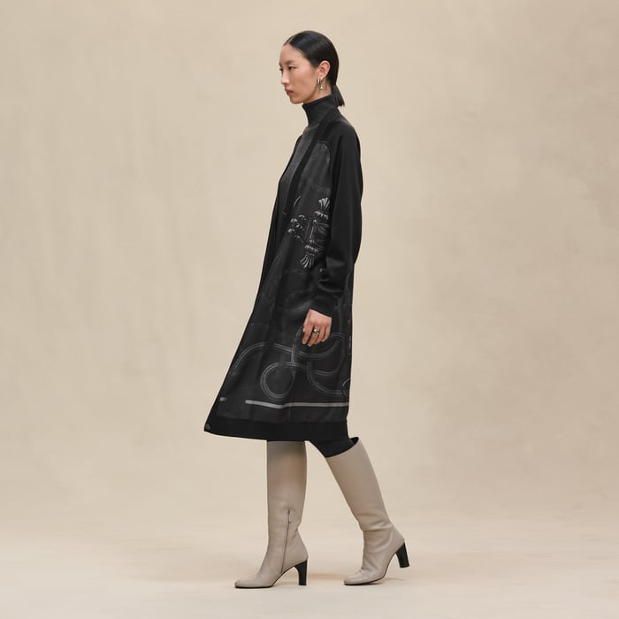Gris Charbon "Palefroi Remix" Long-sleeve Twillaine Cardigan
