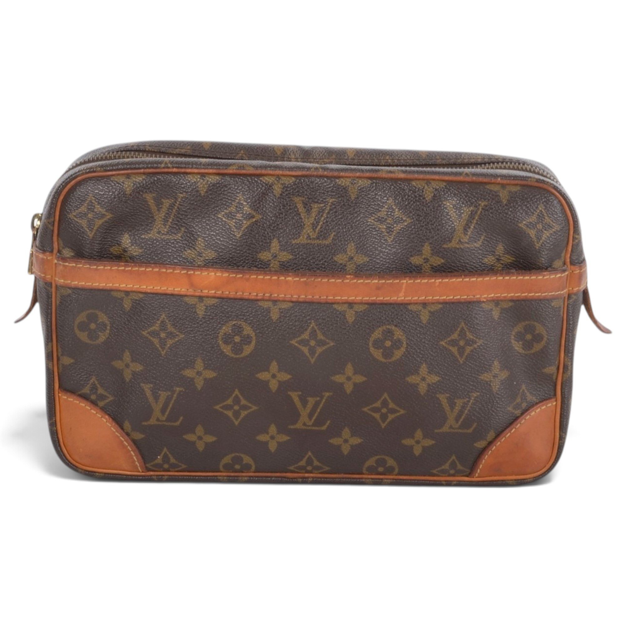 Leather clutch bag
