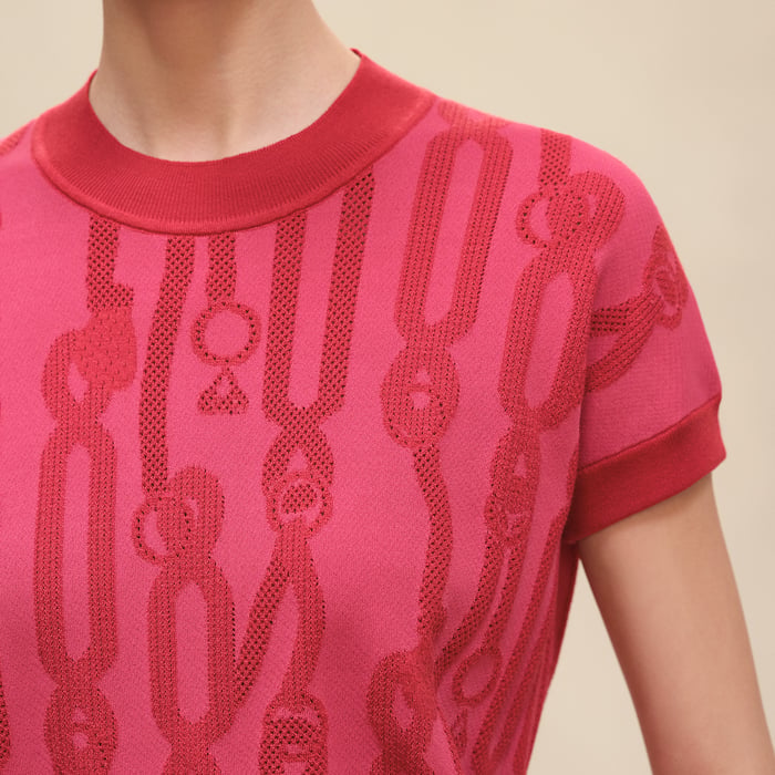 Rose Framboise "Palefroi Remix" Short Sleeve Sweater