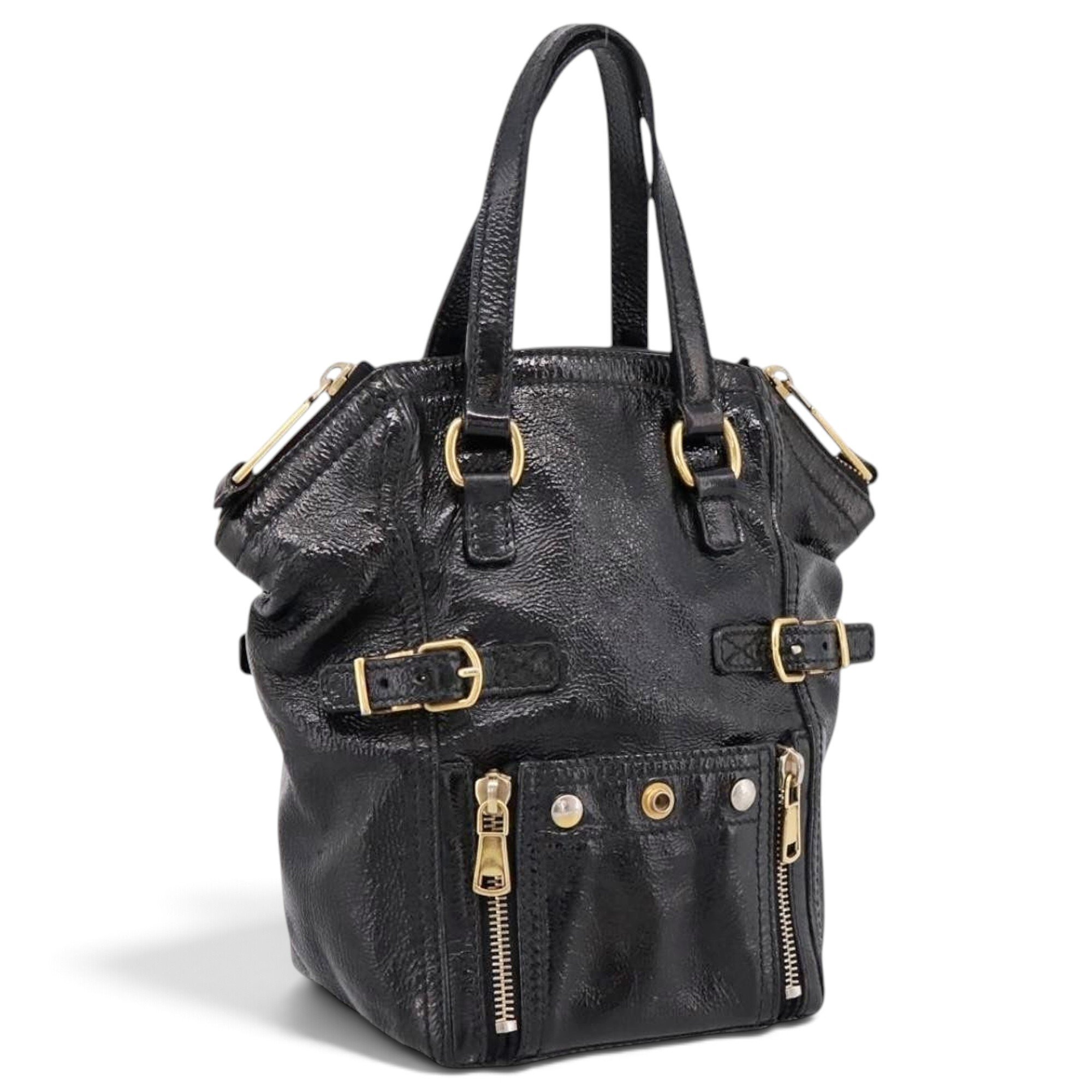 Downtown patent leather tote