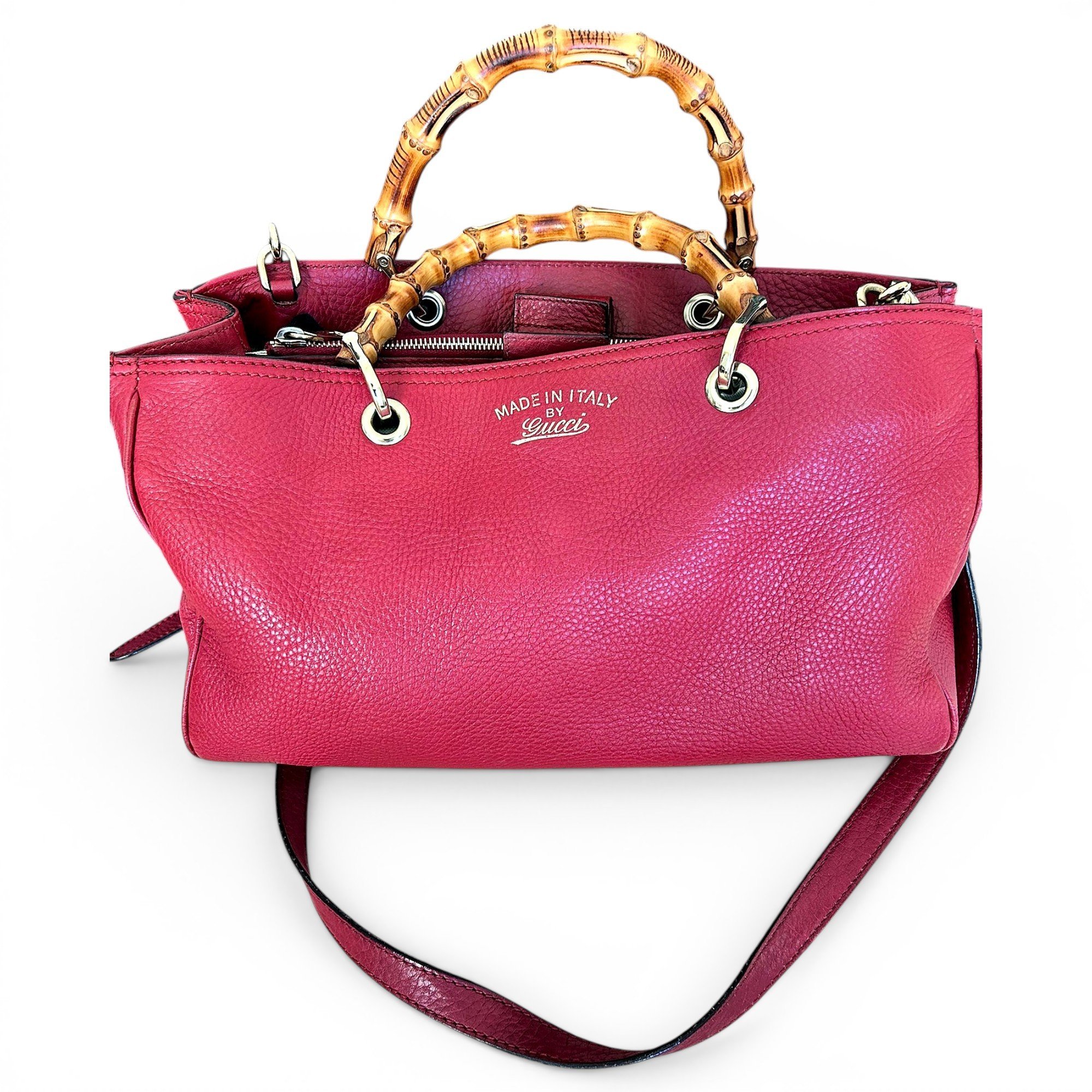 Bamboo leather handbag