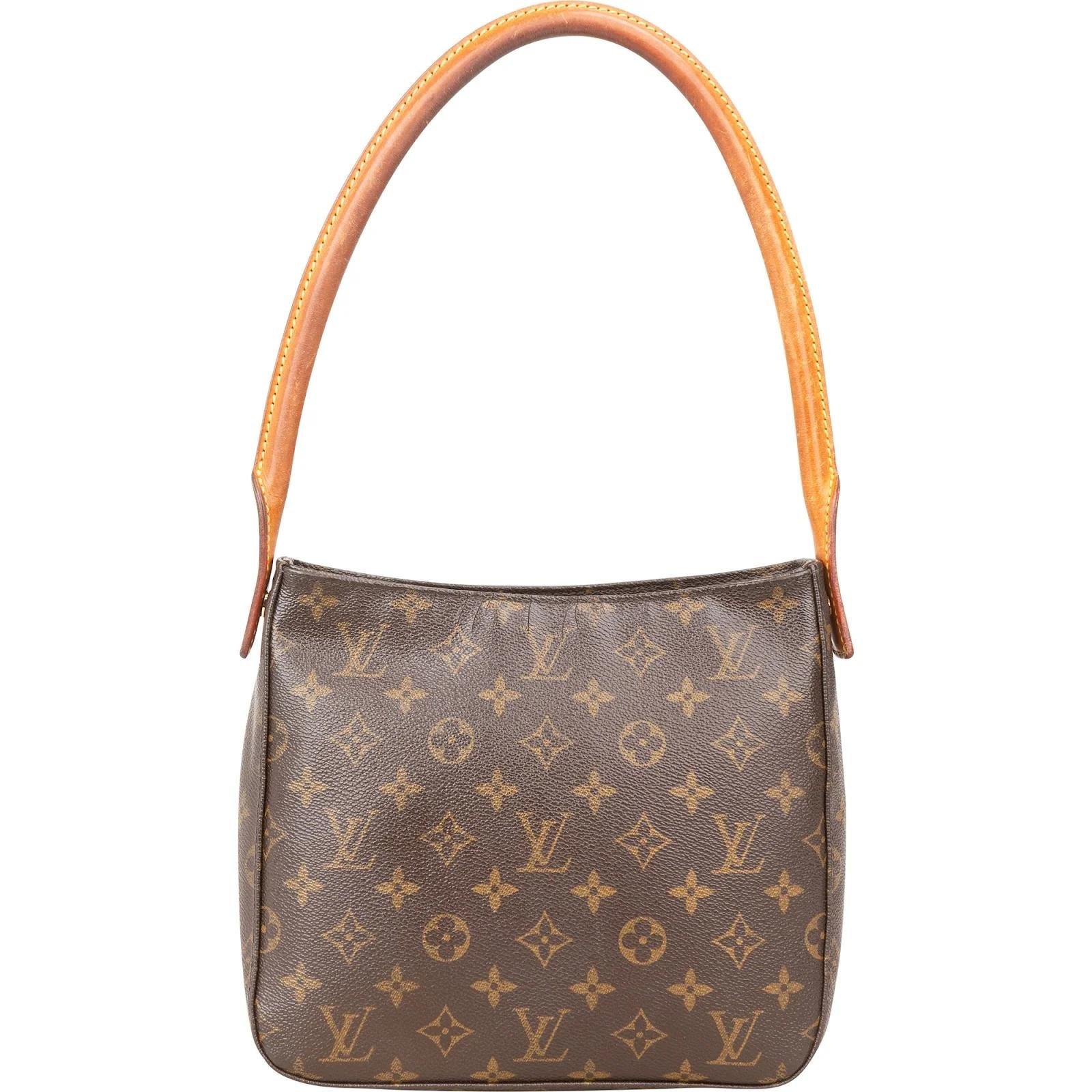 Looping leather handbag