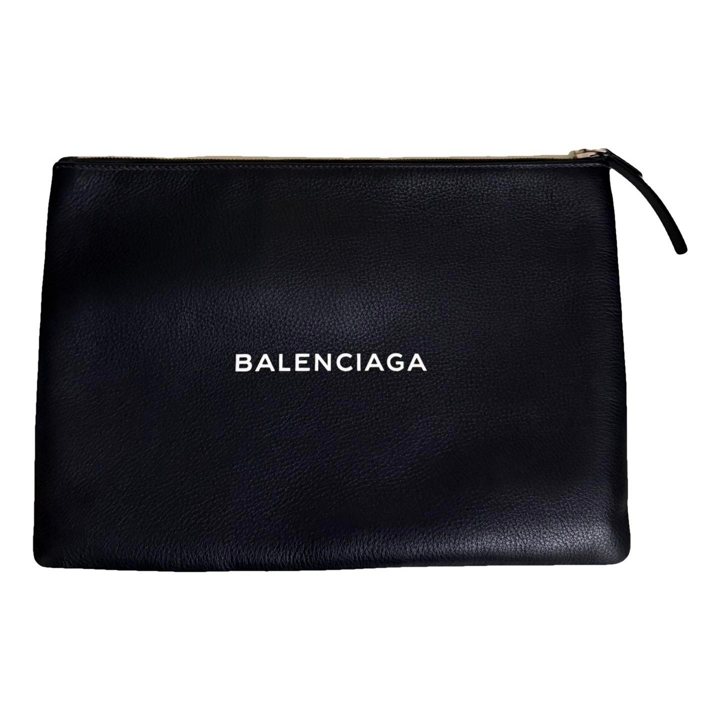 Leather clutch bag
