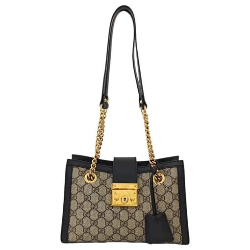 Padlock leather handbag
