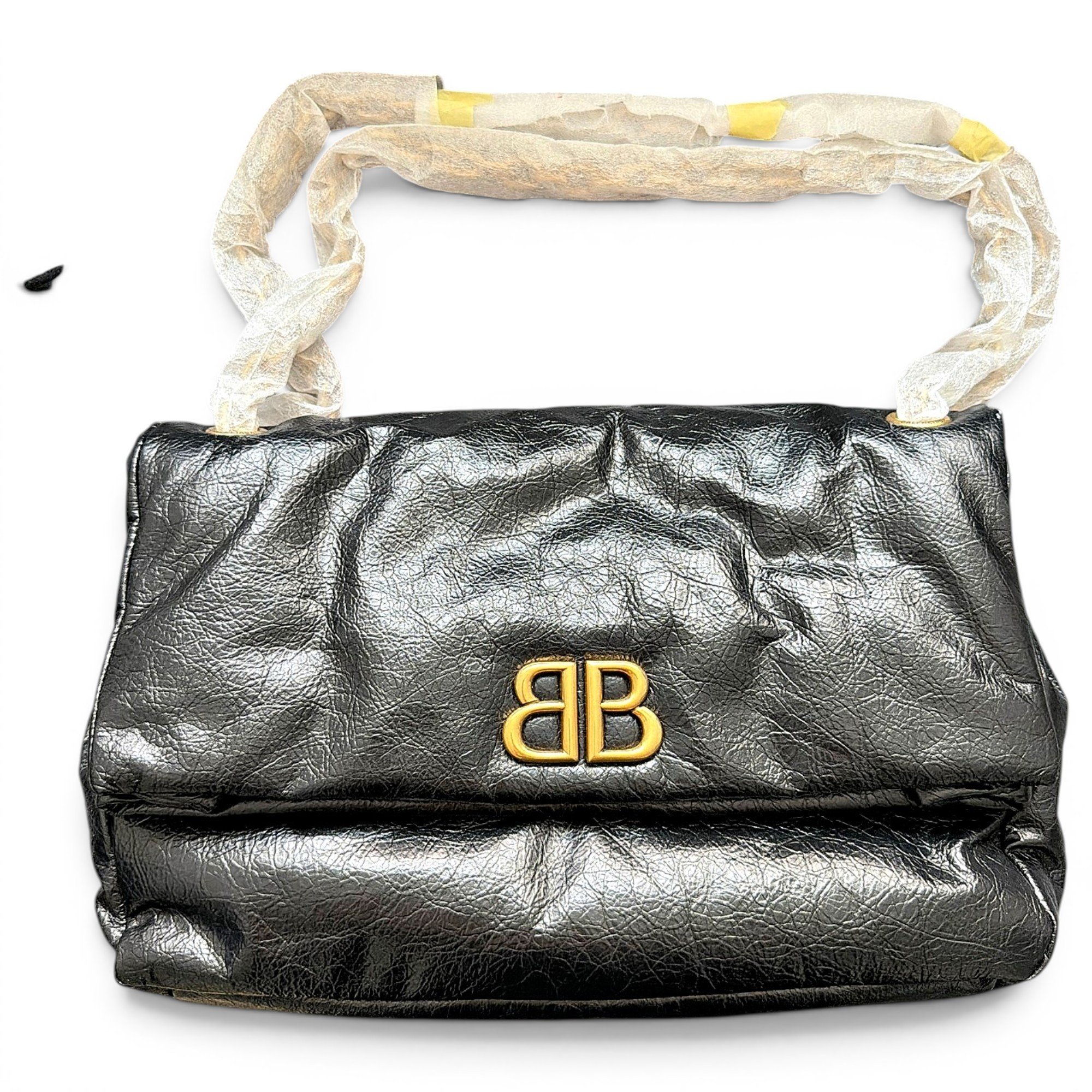 Crush leather handbag