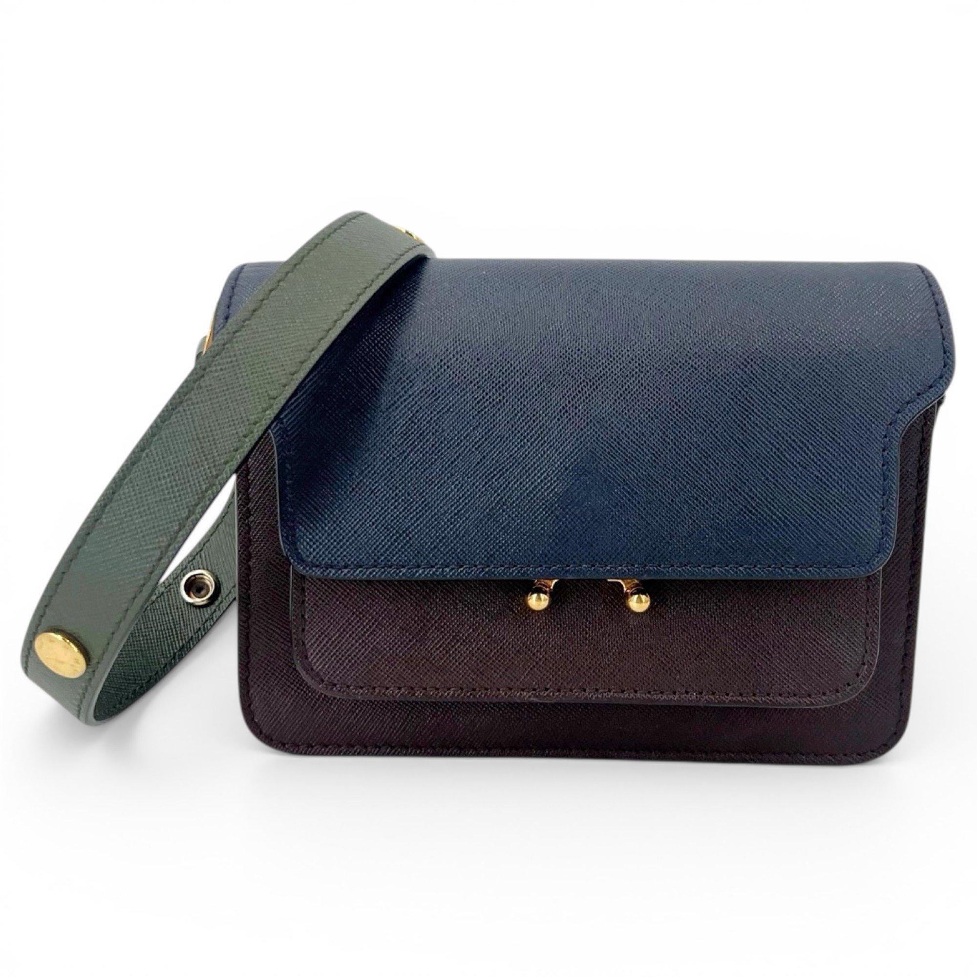 Marni Trunk leather crossbody bag