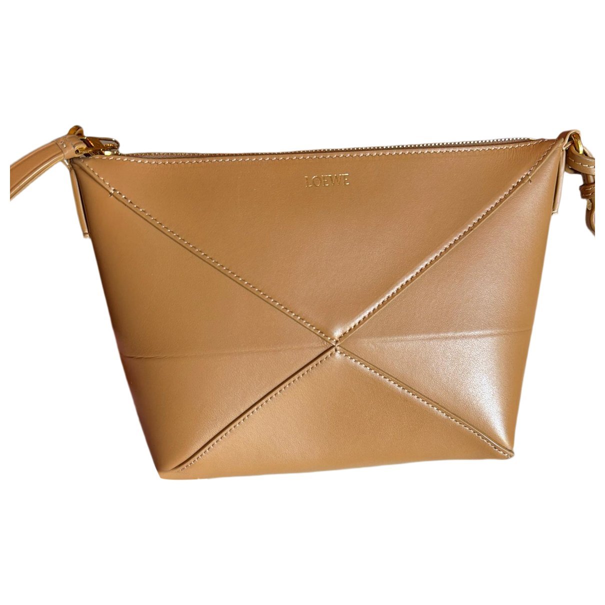 Puzzle Fold Pouch leather handbag