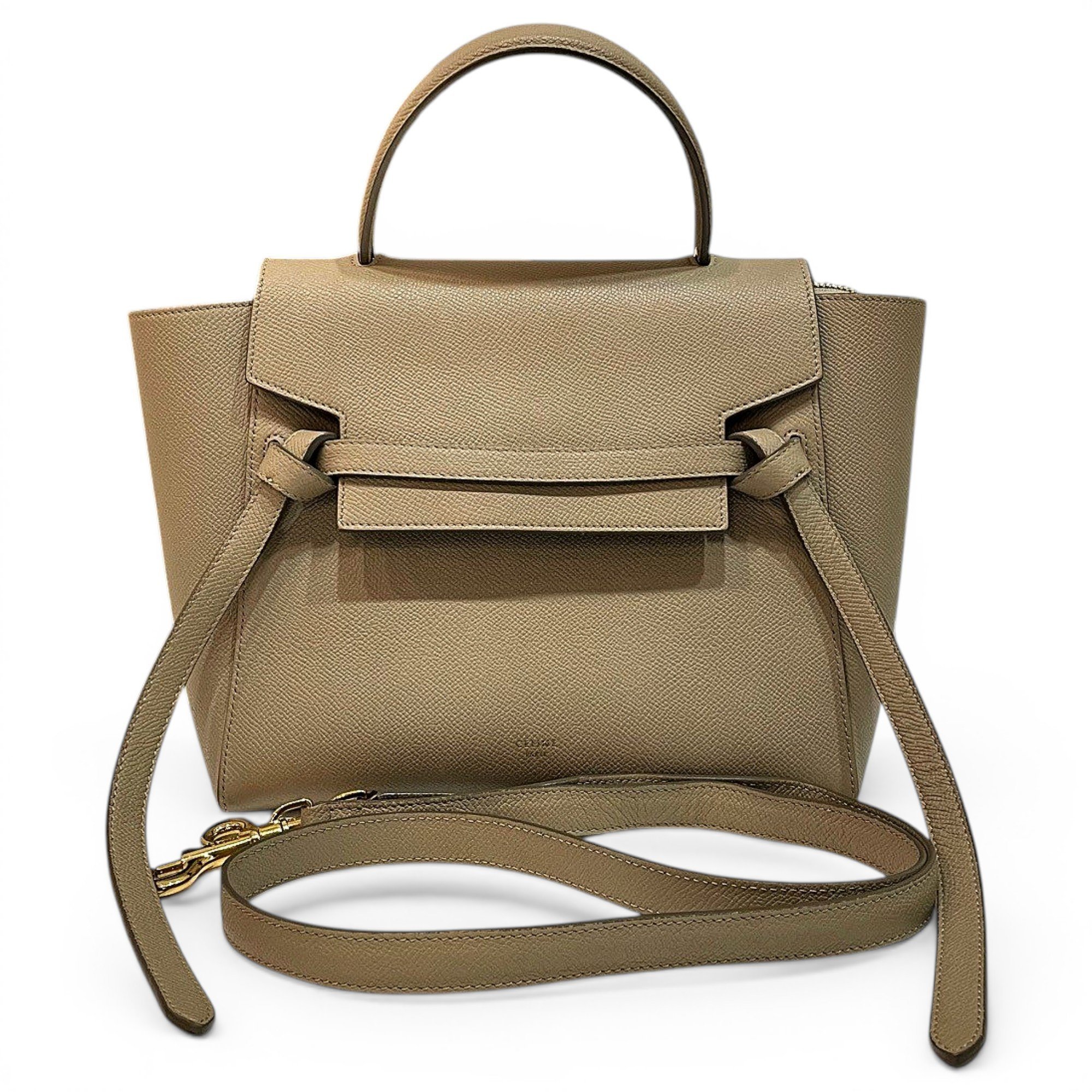 Belt leather handbag