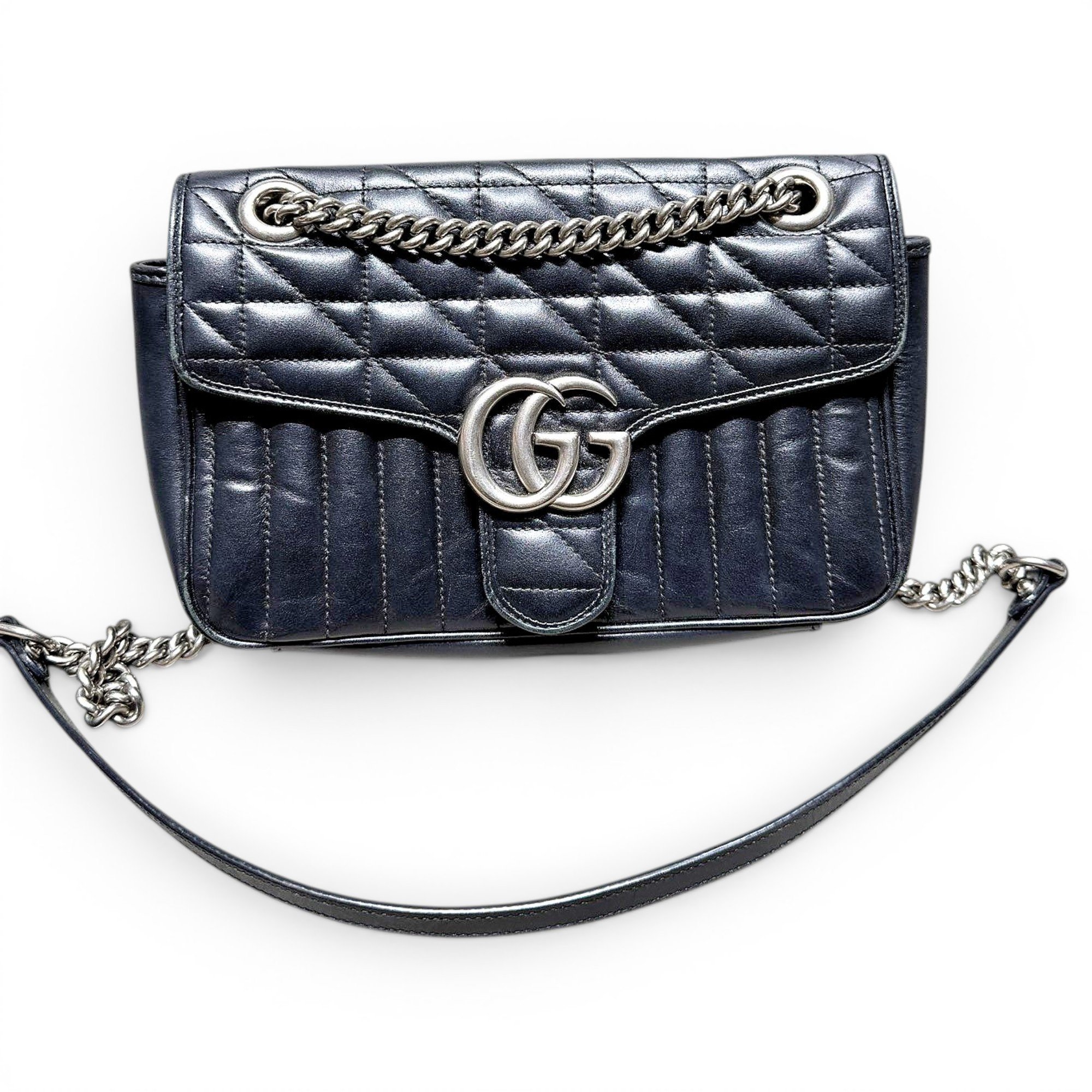 GG Marmont Flap leather bag