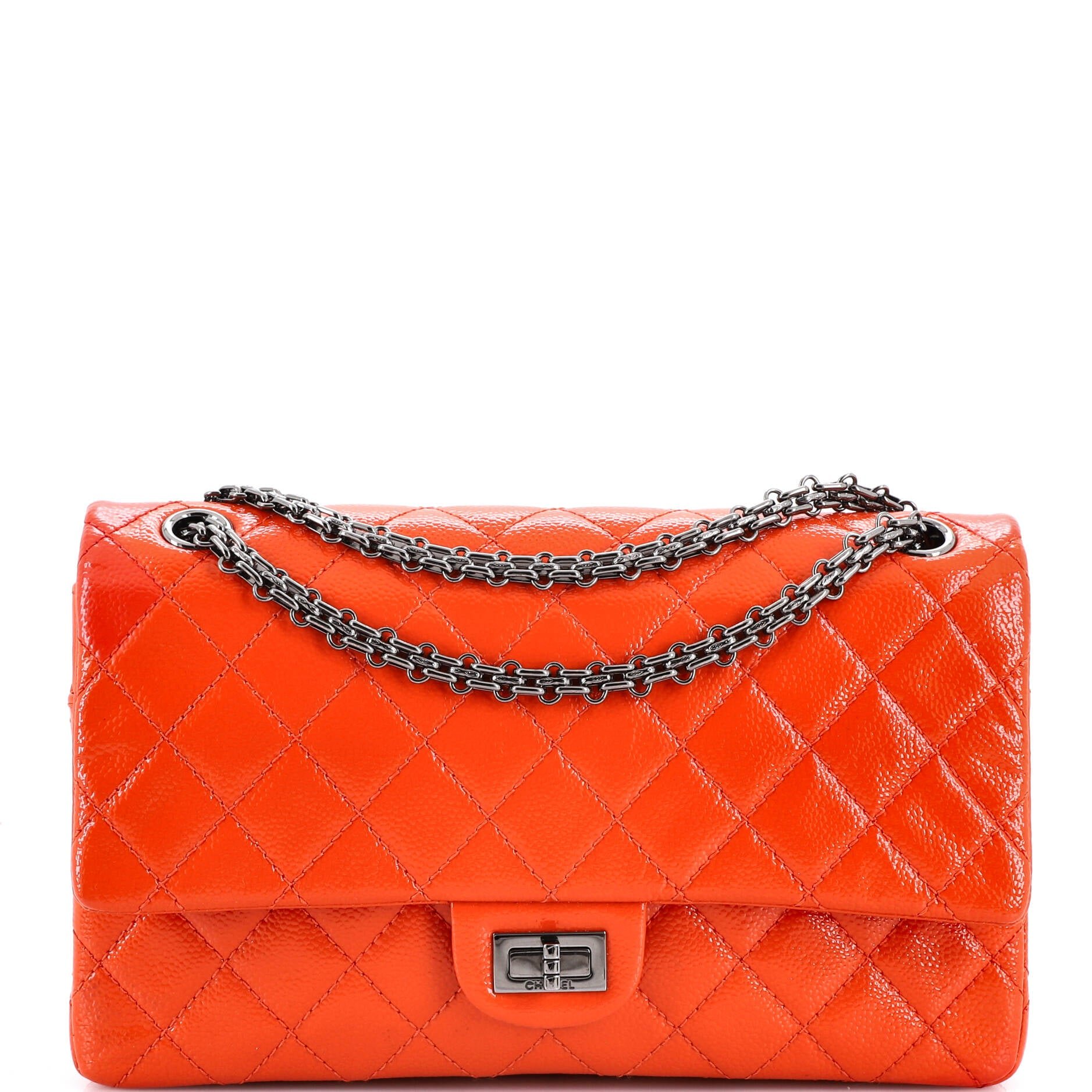 Chanel Reissue 2.55 Flap Bag Quilted Patent Caviar 226