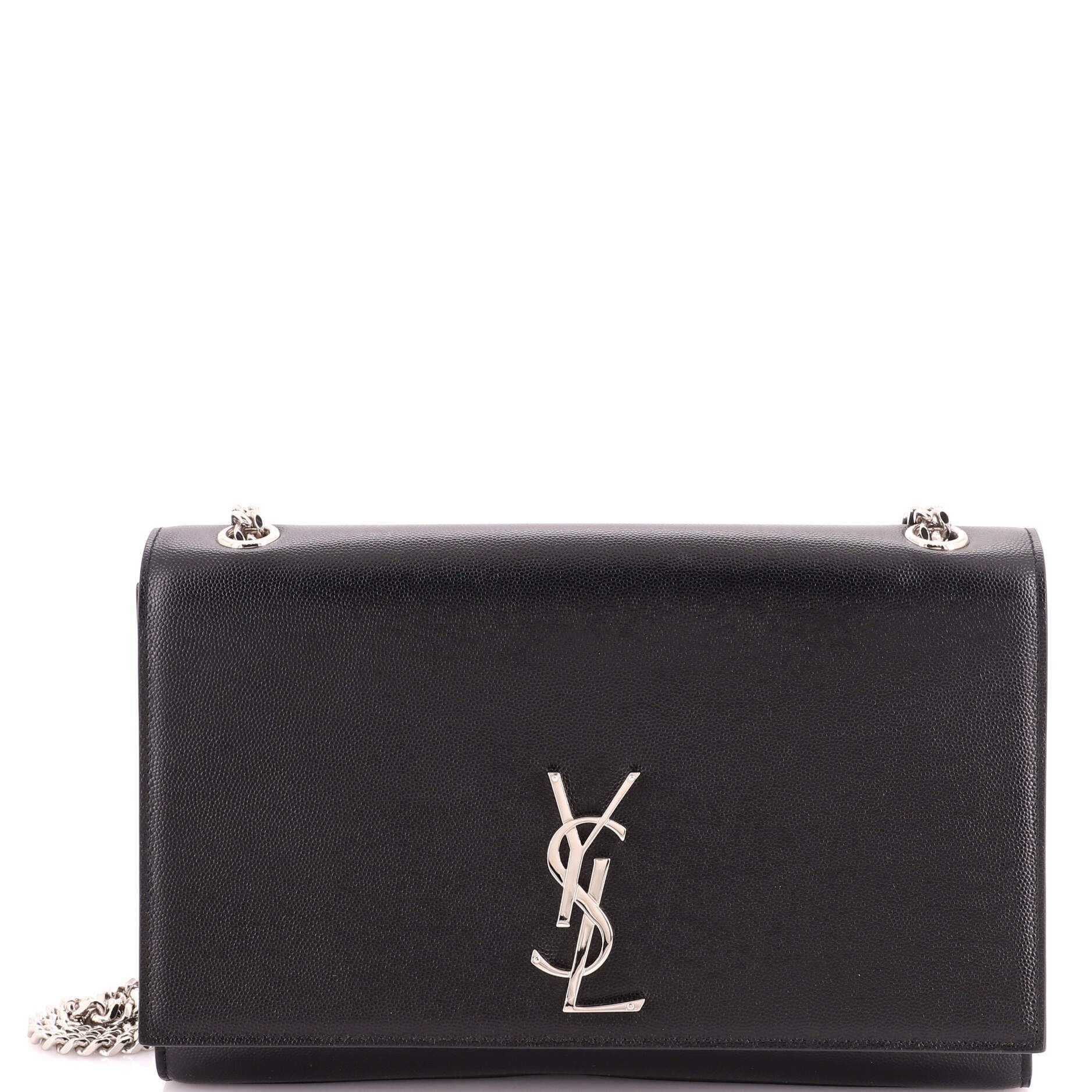 Classic Monogram Crossbody Bag Grainy Leather Large