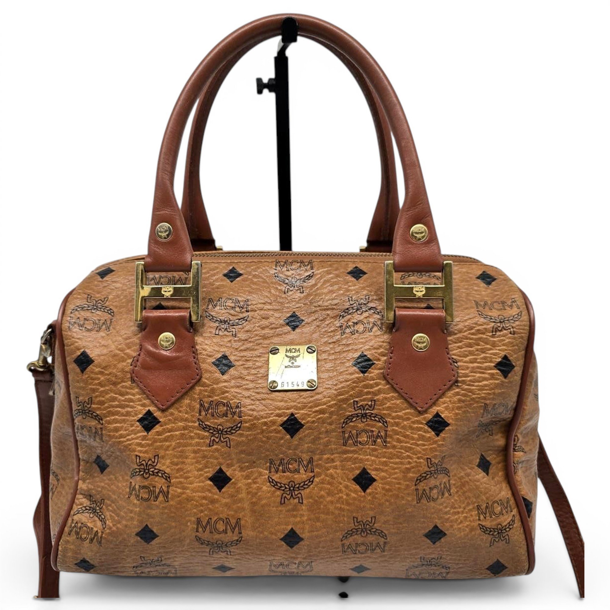 Boston leather bowling bag