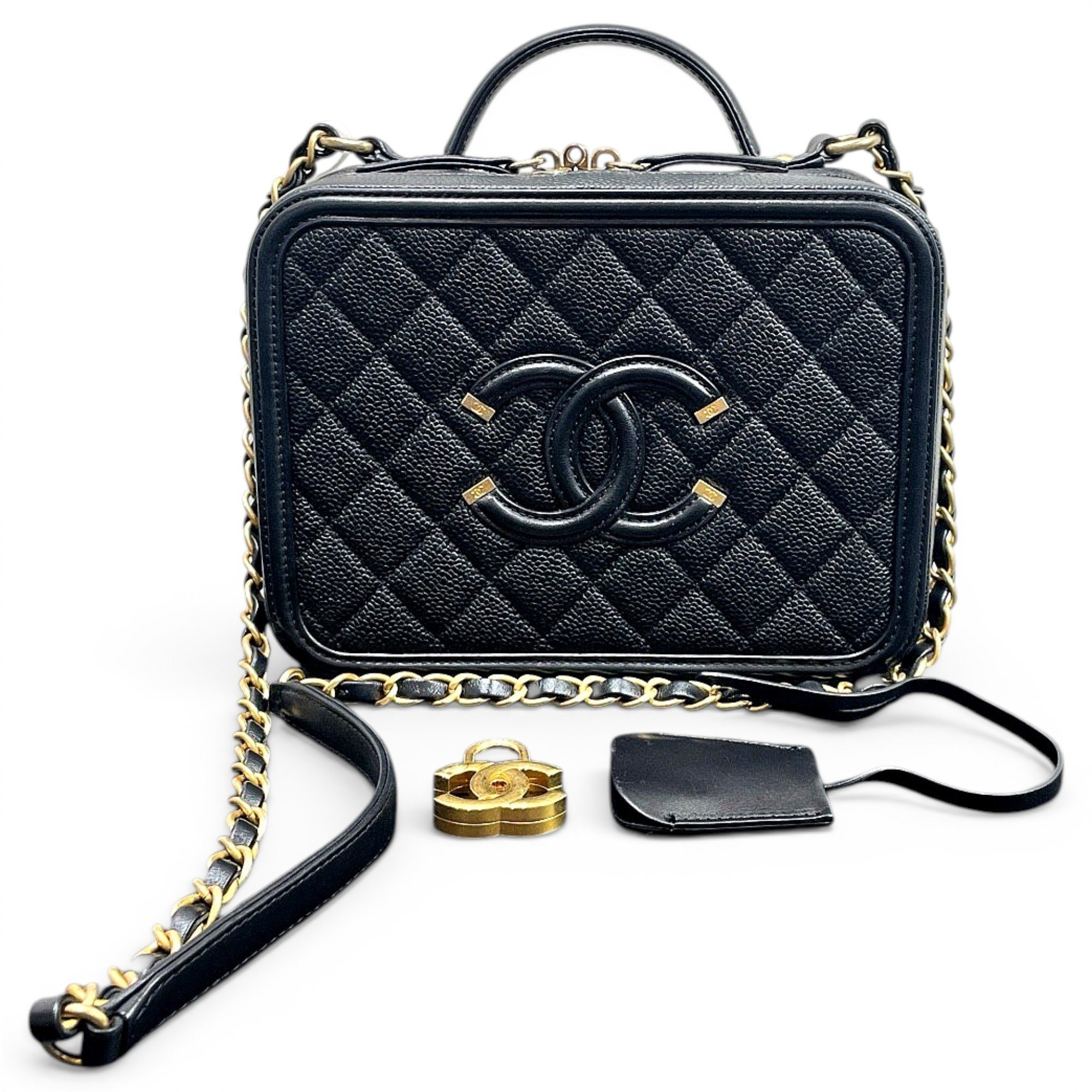 Vanity leather handbag