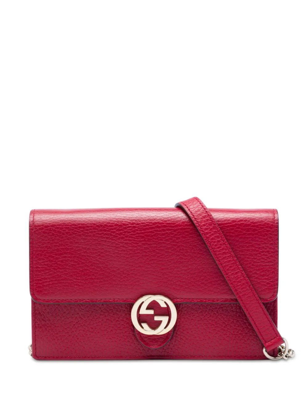 2000-2015 Dollar Calfskin Interlocking G Wallet on Chain crossbody bag