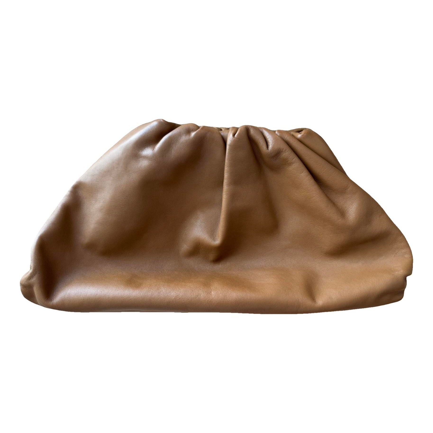 Pouch leather clutch bag