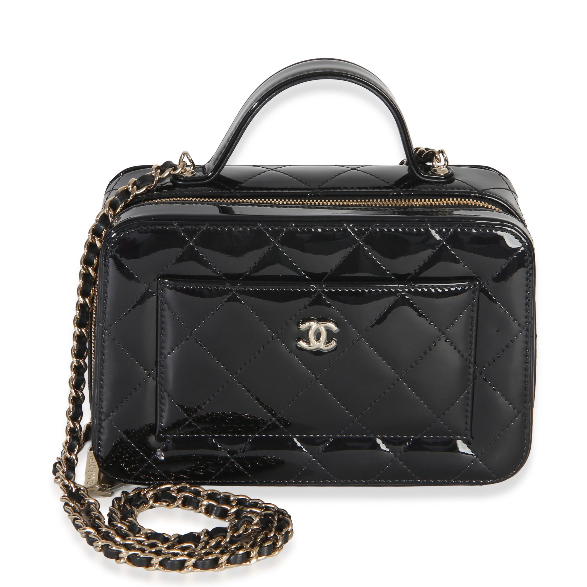 Patent leather handbag