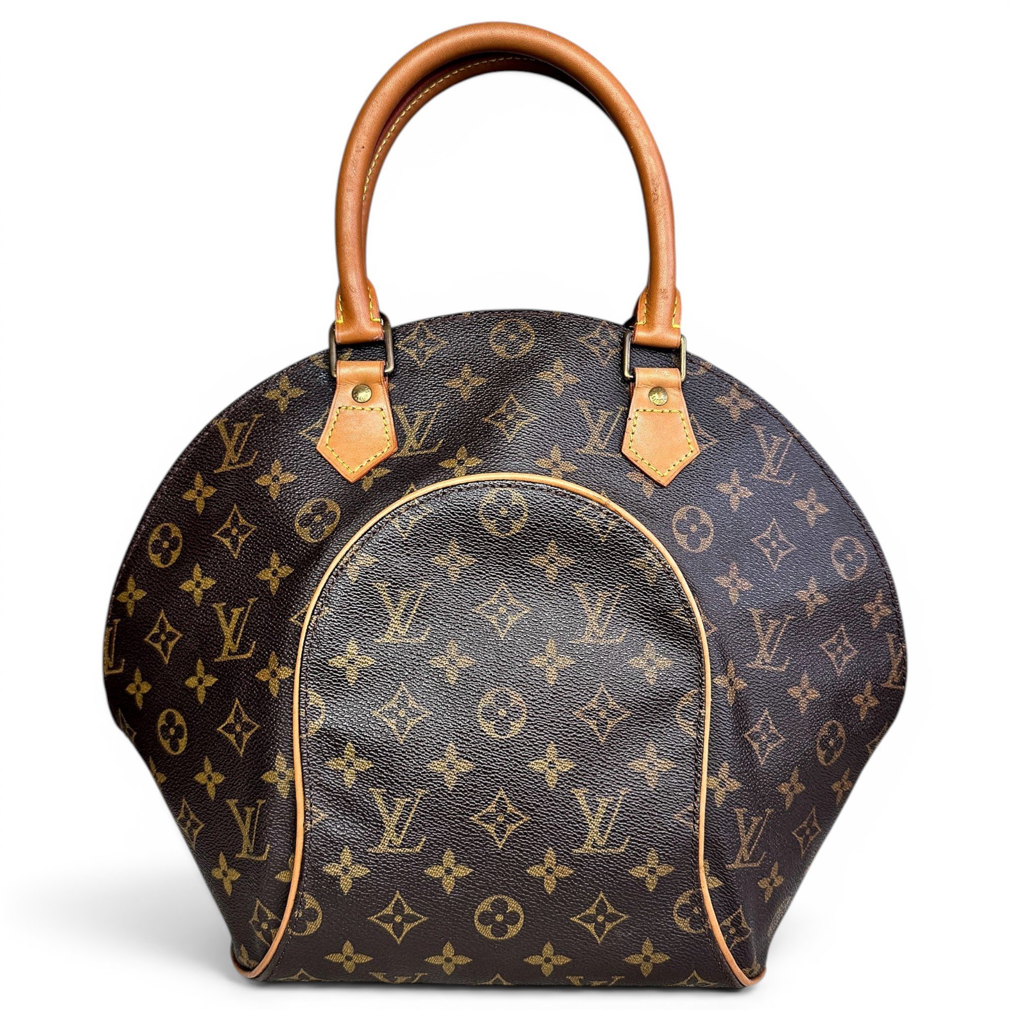 Ellipse leather handbag