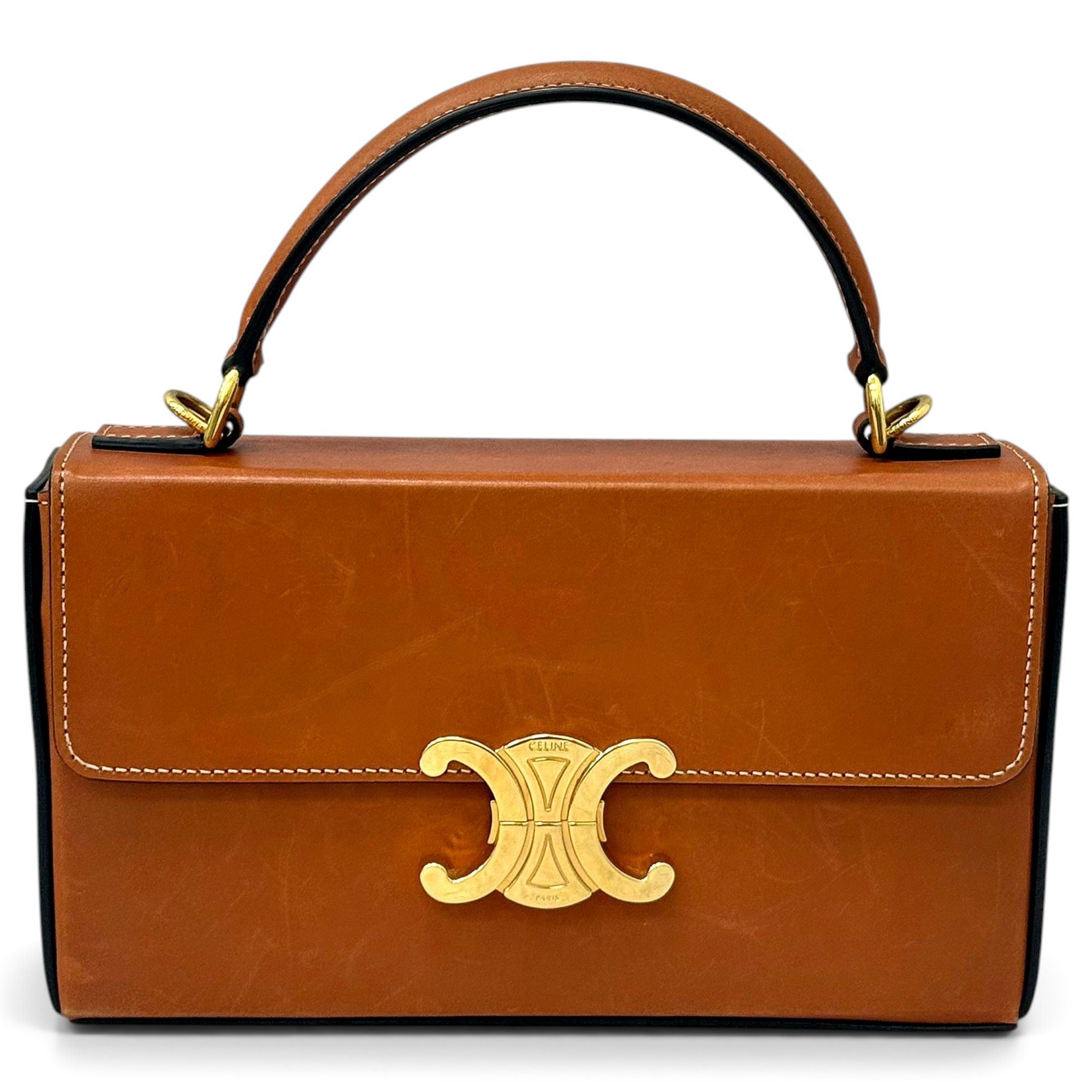 Triomphe Long leather handbag