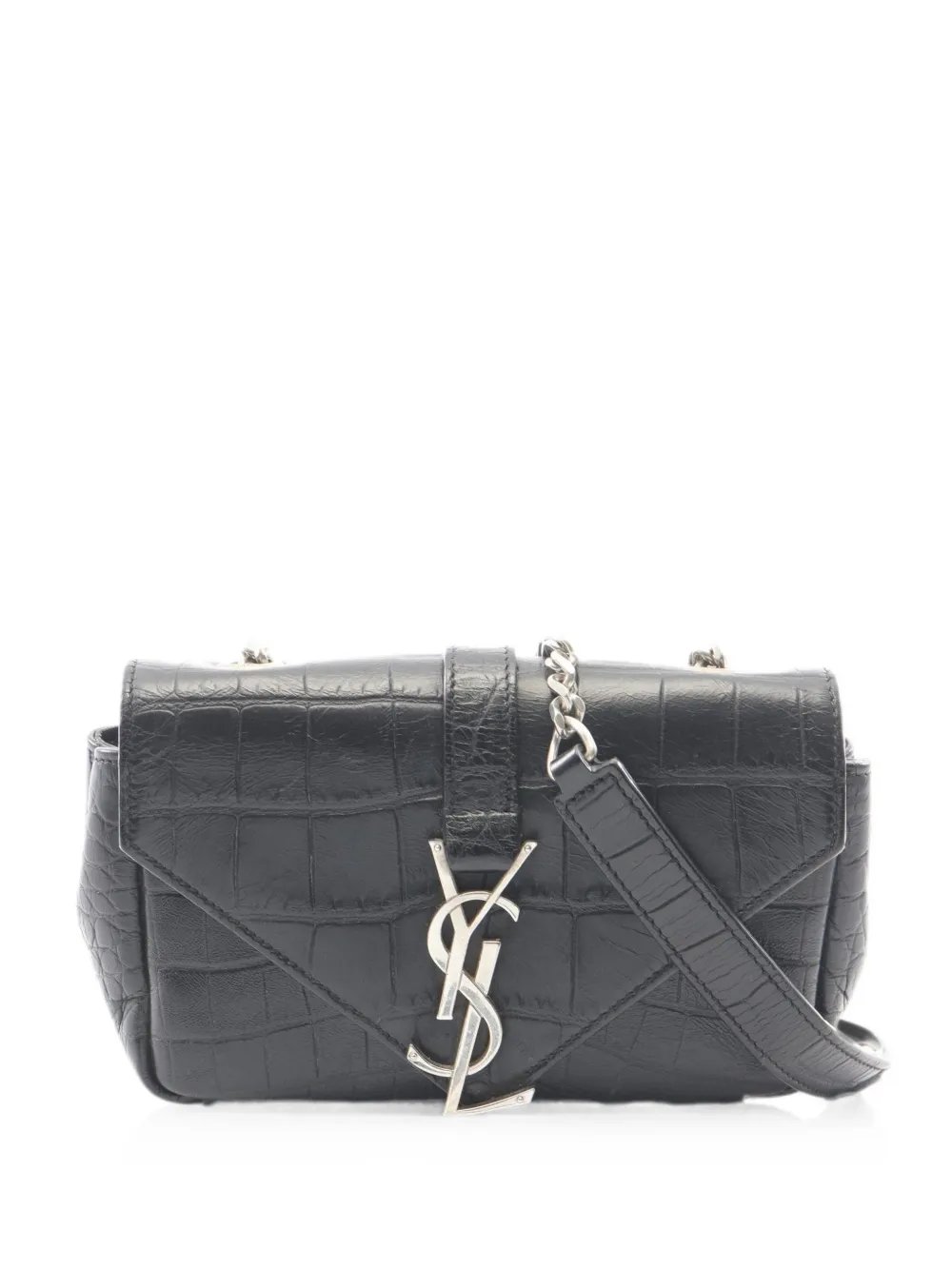 2010s mini Monogram croc-embossed shoulder bag