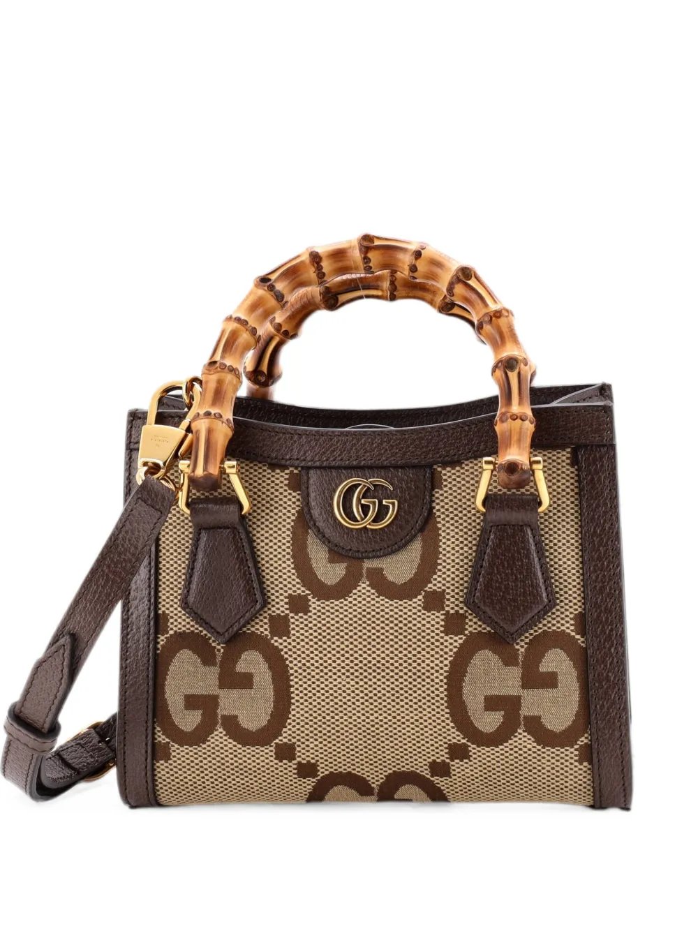 Diana NM Bamboo Handle Tote Jumbo GG Canvas Mini shoulder bag