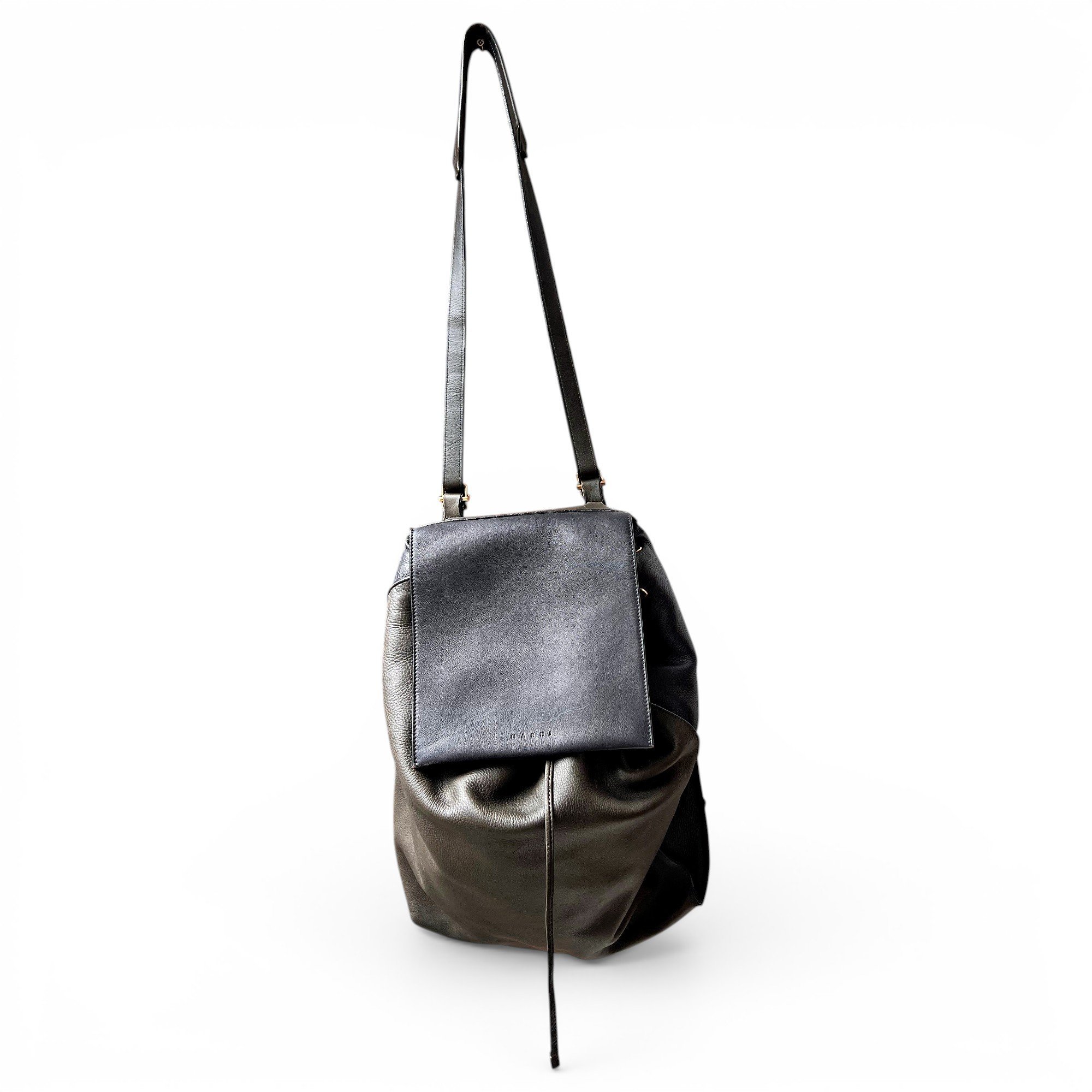 Pannier leather handbag