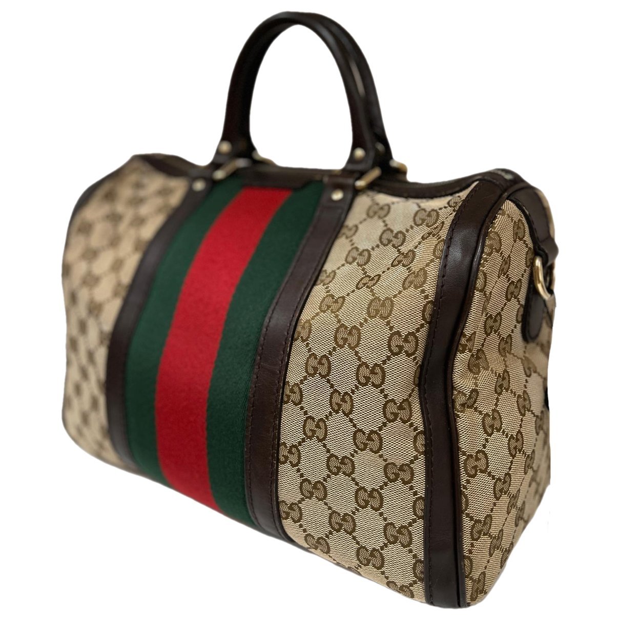 Boston leather bowling bag