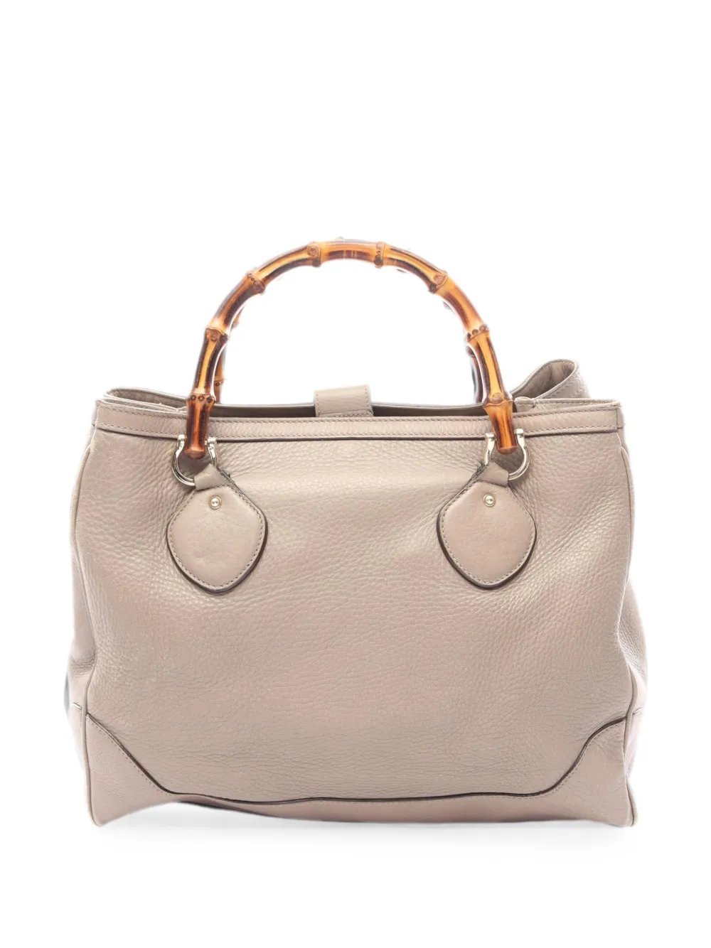 2000s Bamboo leather tote bag