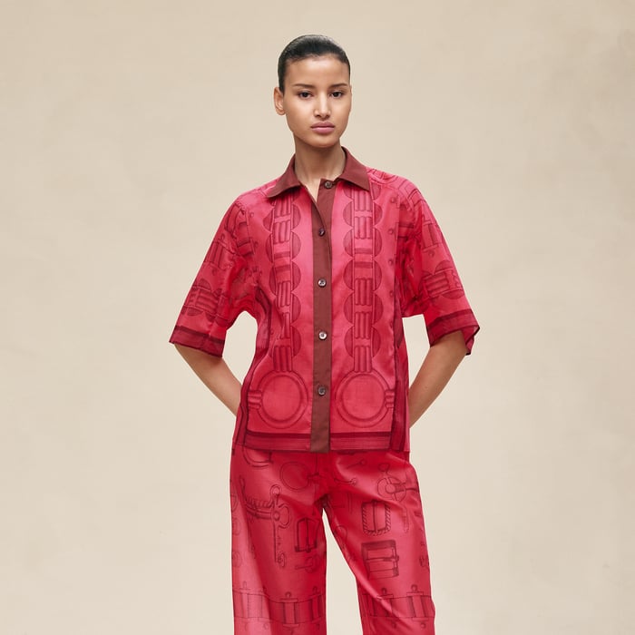 Rose Pivoine "Cahier Du Colporteur" Beach Shirt