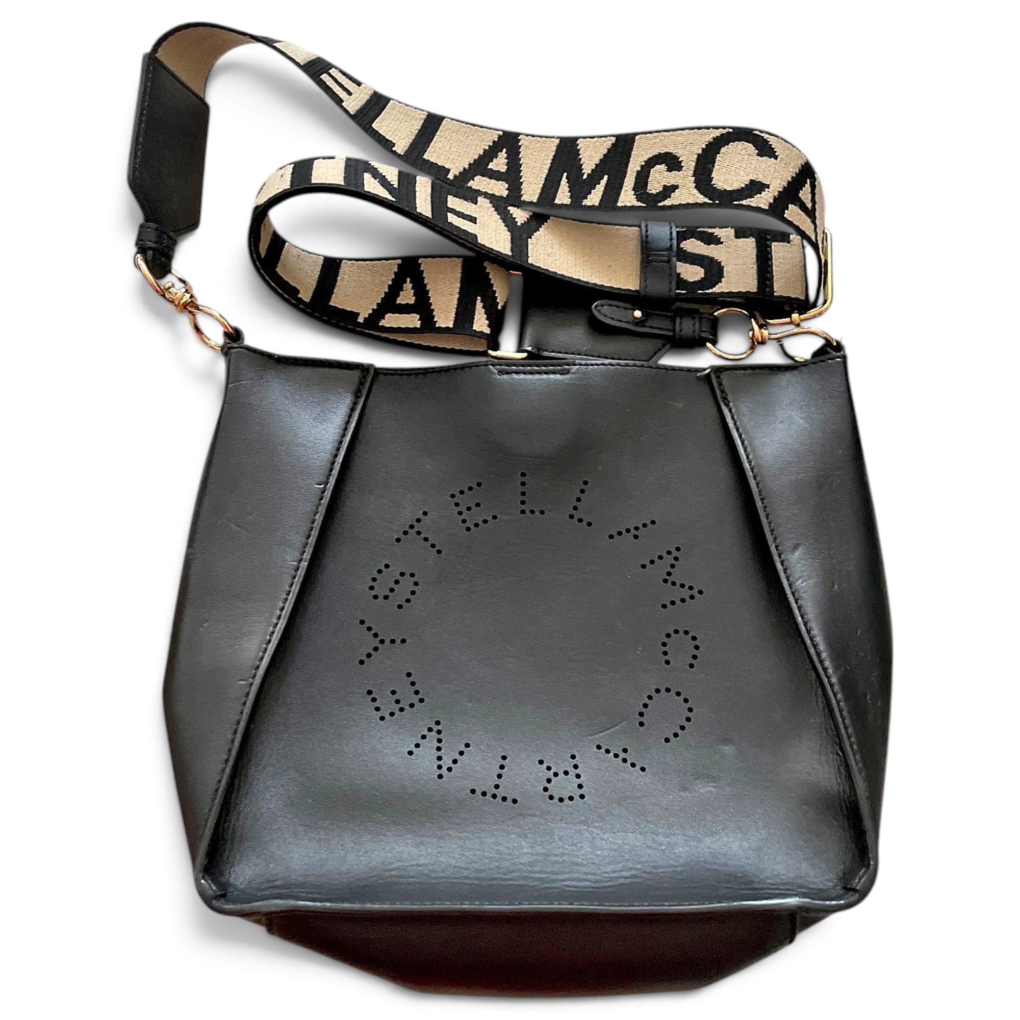 Logo vegan leather crossbody bag