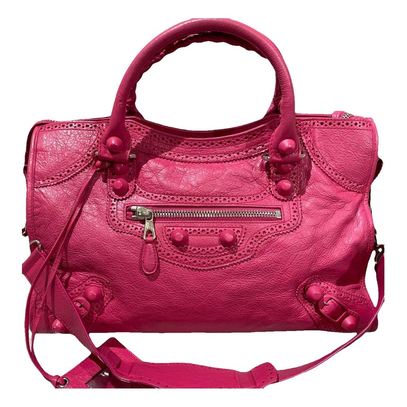 City leather handbag
