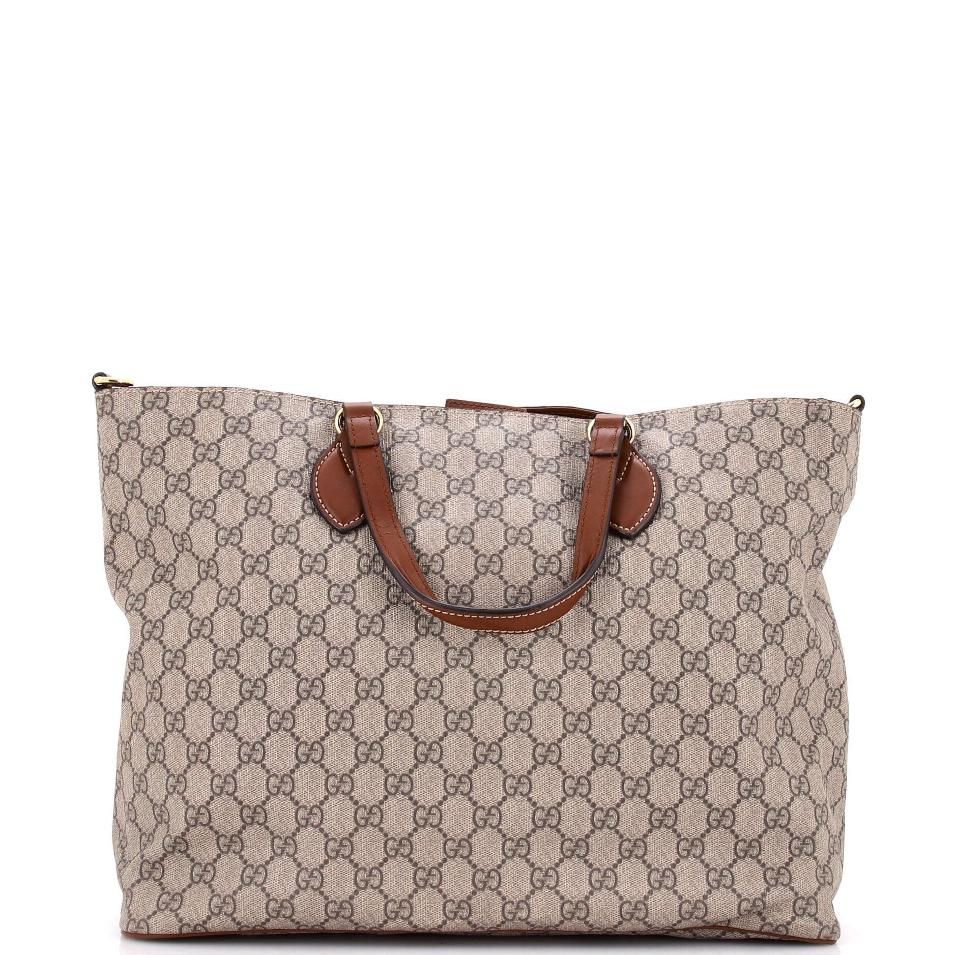 Convertible Soft Tote GG Coated Canvas with Leather Medium