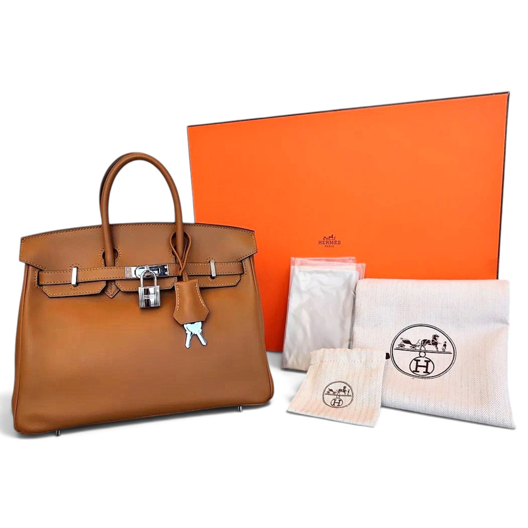 Birkin 25 leather handbag
