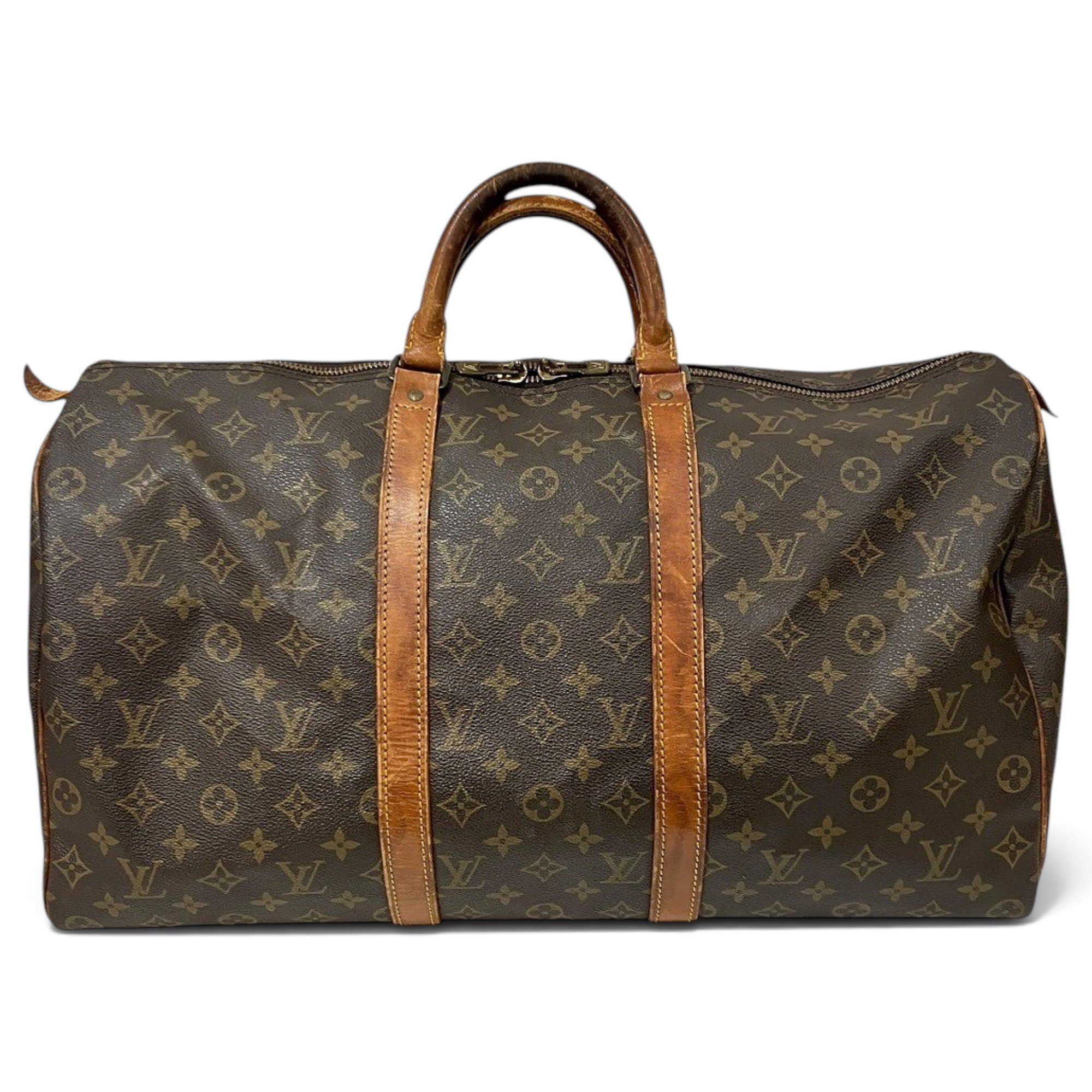 Keepall leather travel bag