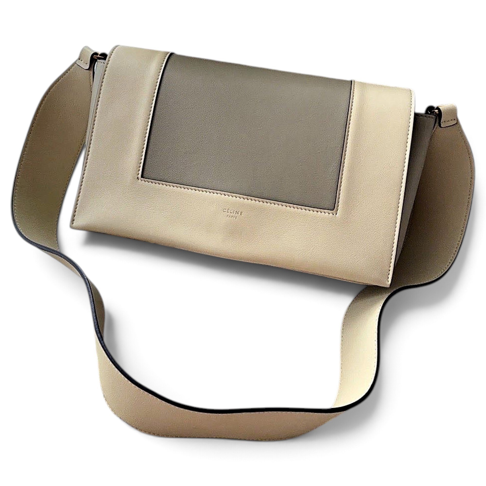 Frame leather handbag