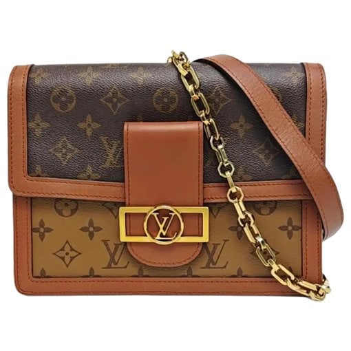 Dauphine leather crossbody bag