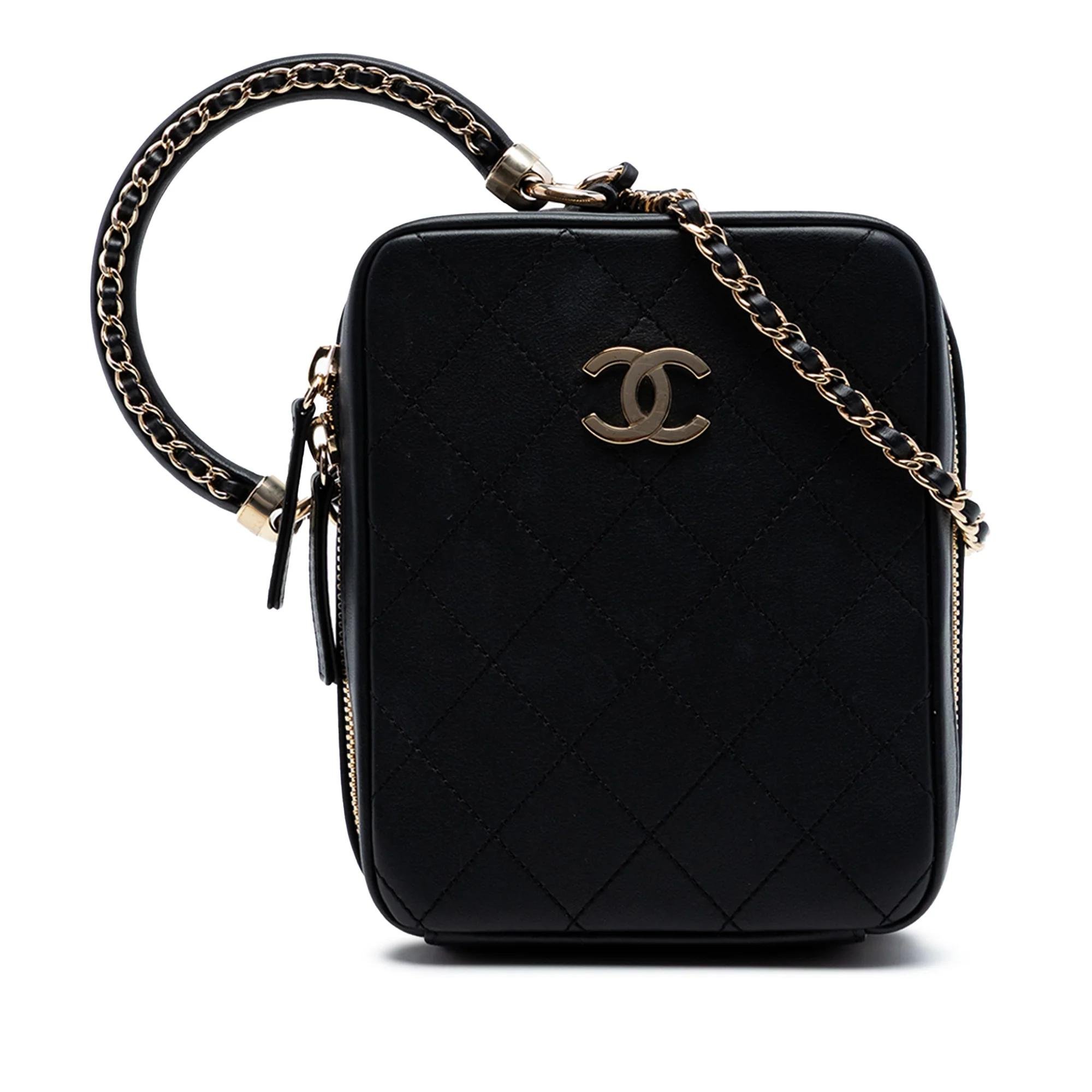 Vanity pony-style calfskin handbag