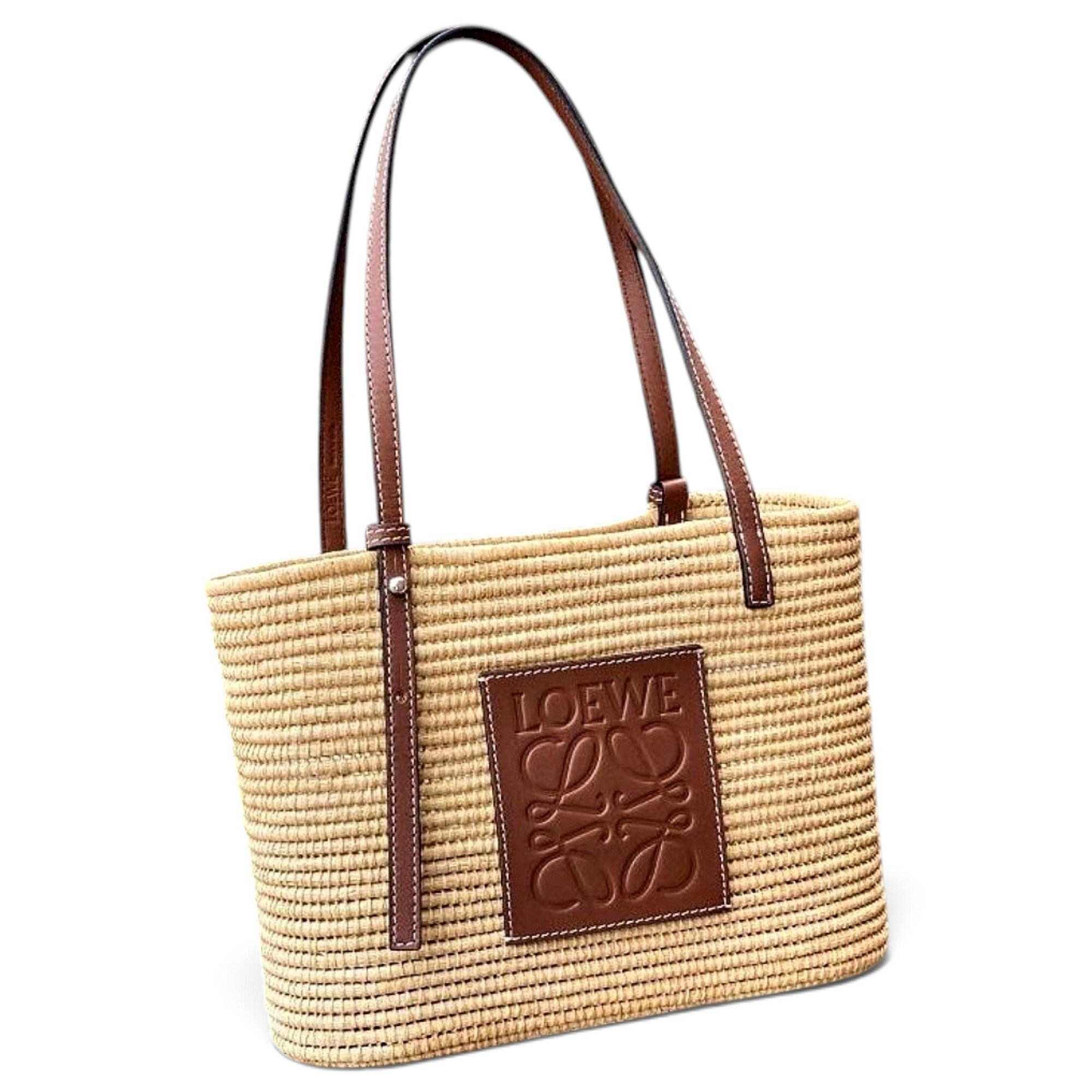 Square Basket leather handbag