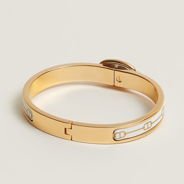 Orfèvre Jaune or Blanc Mini Clic Chaine d'Ancre Farandole Bracelet