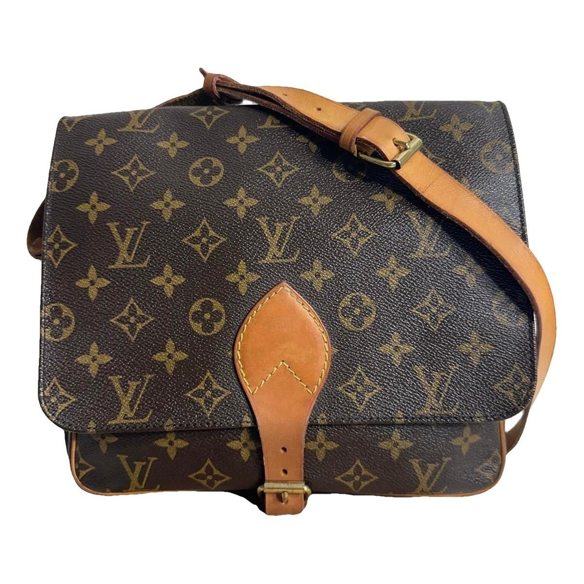 Cartouchière leather crossbody bag