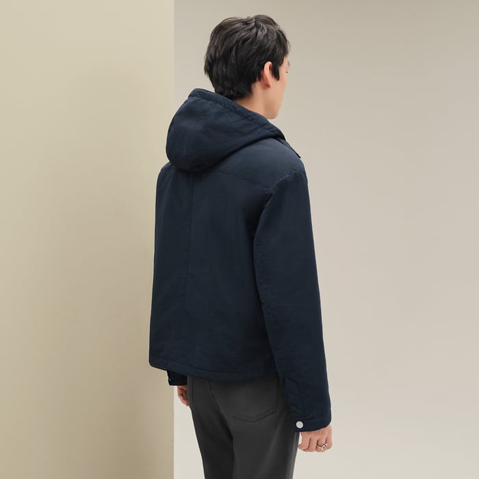 Marine Jacket With Removable Hood