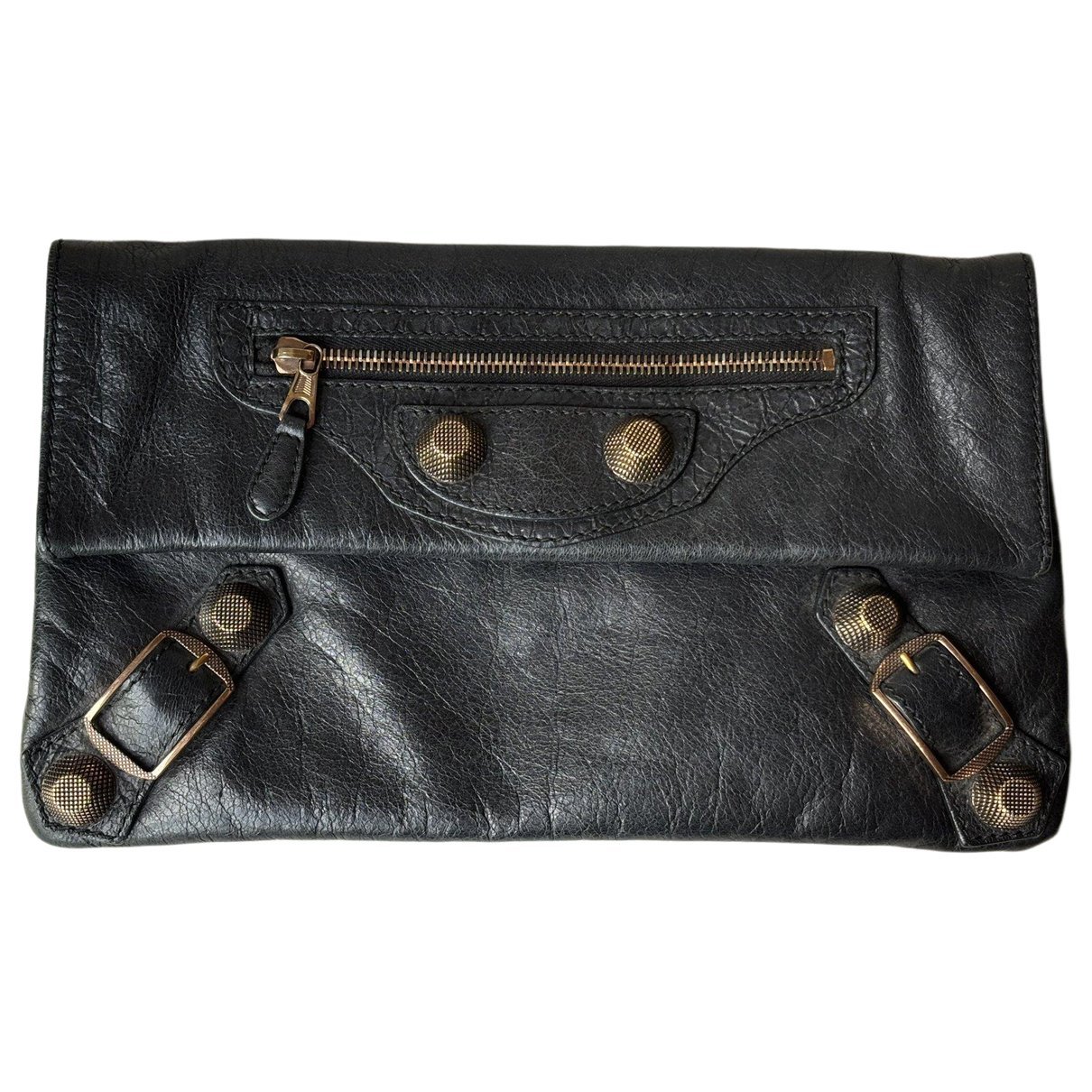Envelop leather clutch bag