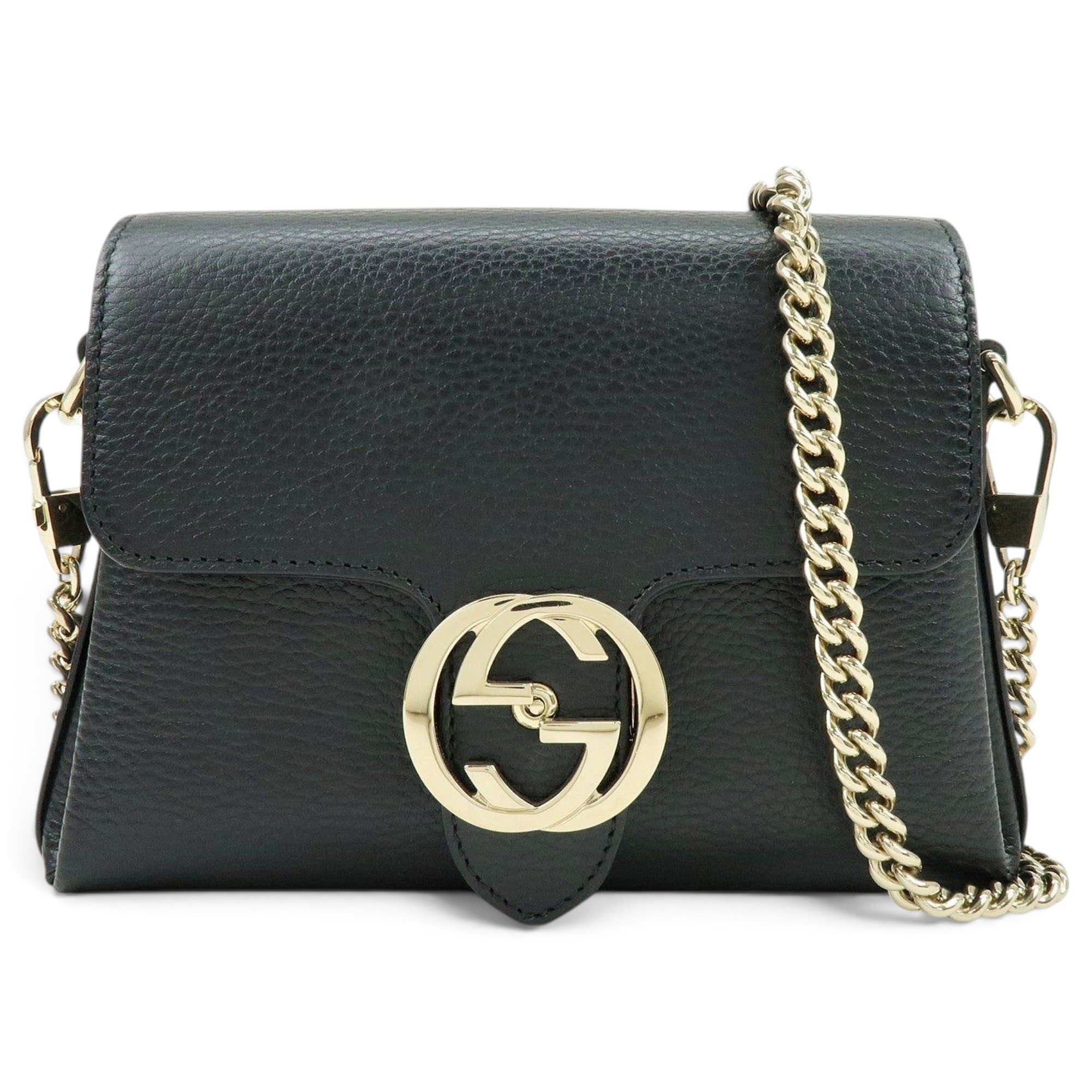 Interlocking leather bag