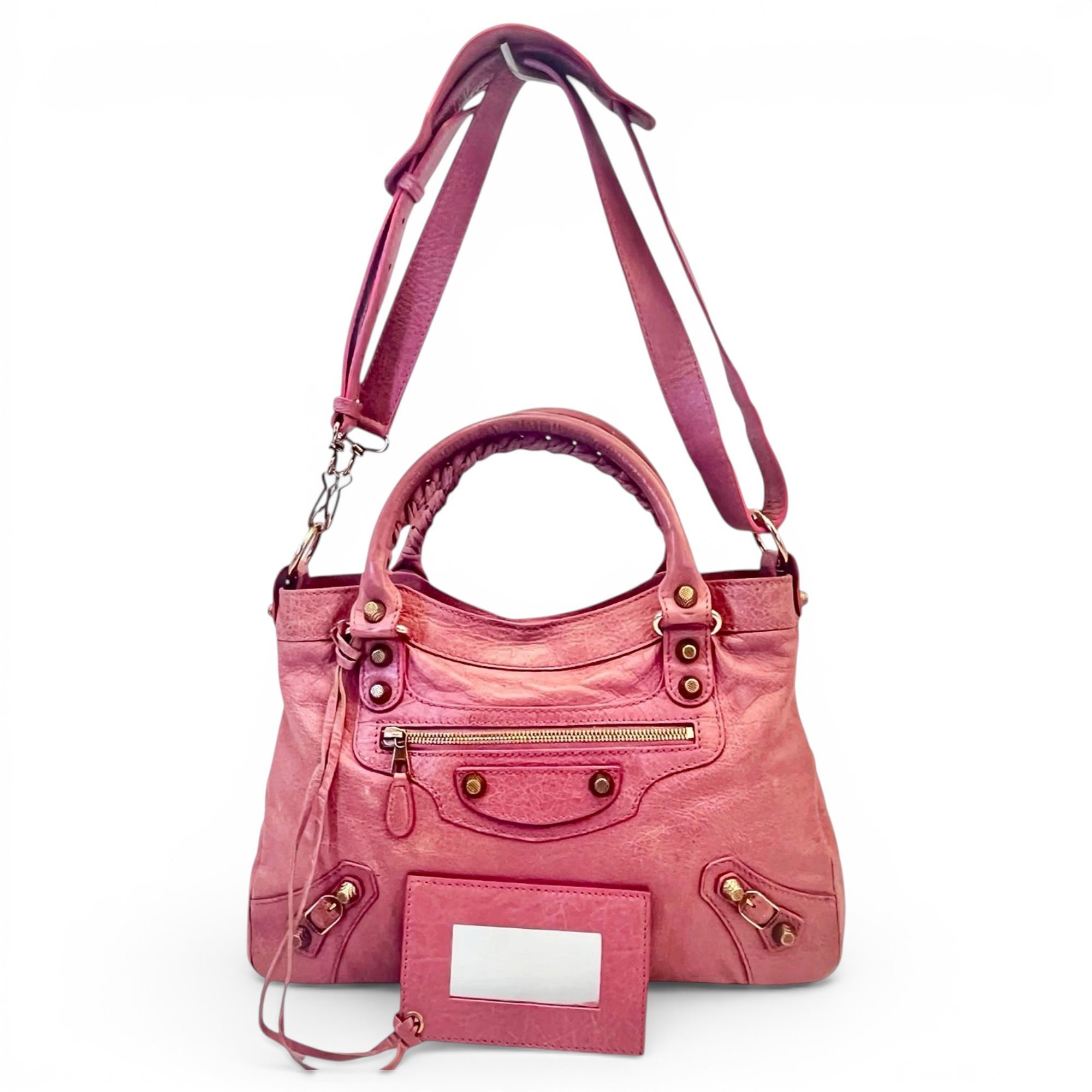 City leather handbag