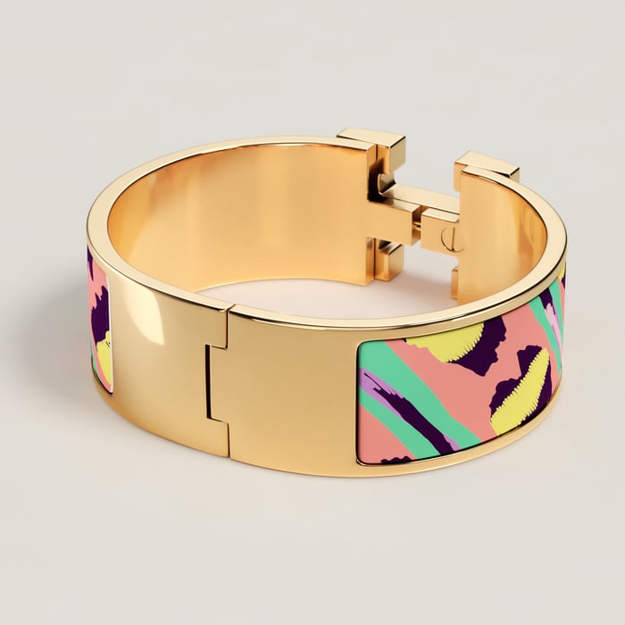 Tropique Clic Clac H Le Chat Carre Bracelet