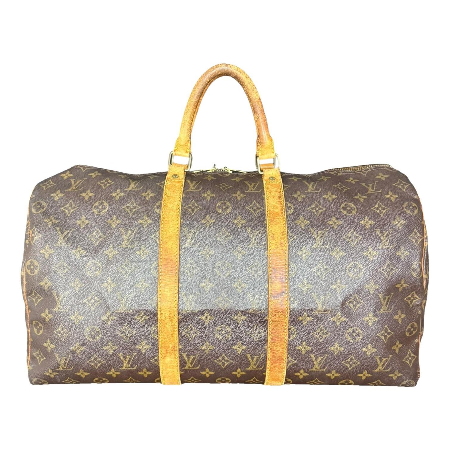 Keepall leather travel bag