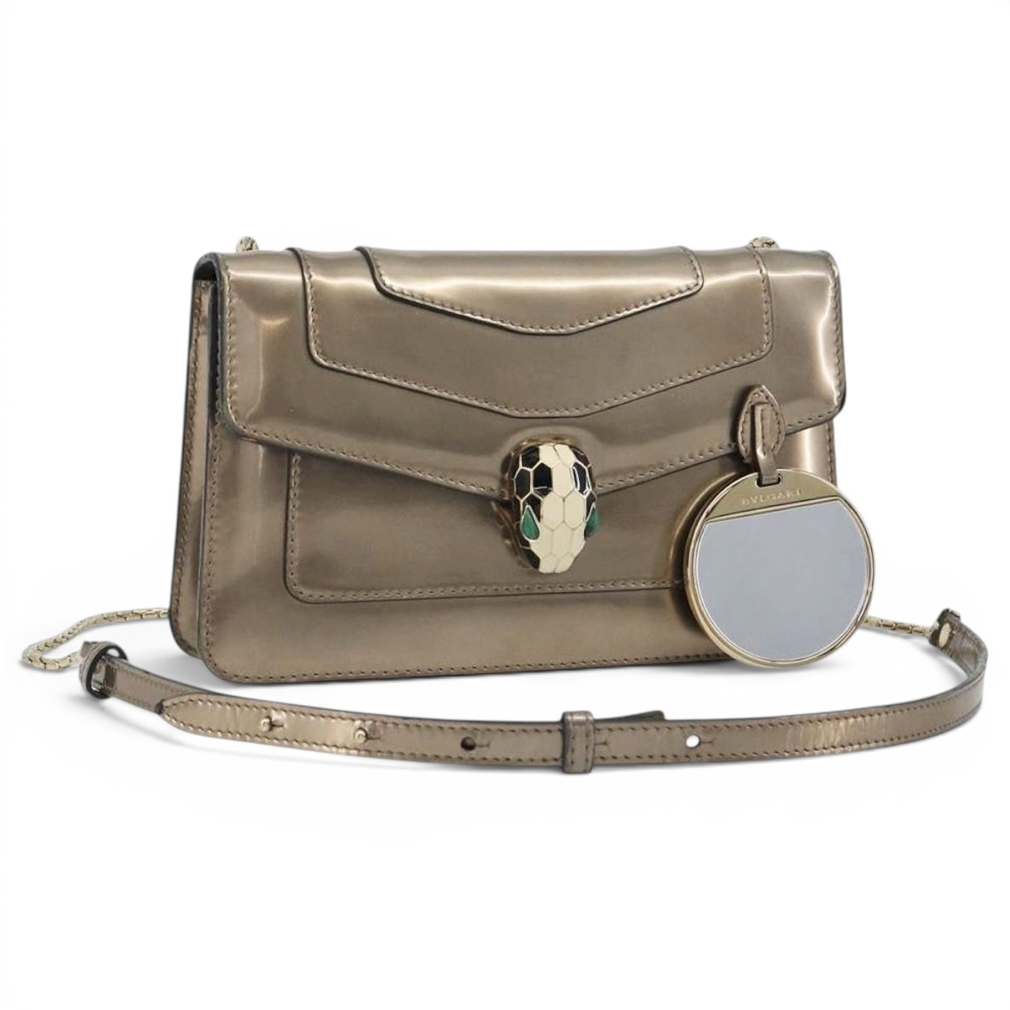 Serpenti leather handbag