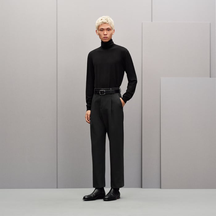 Anthracite Pleated Palerme Pants