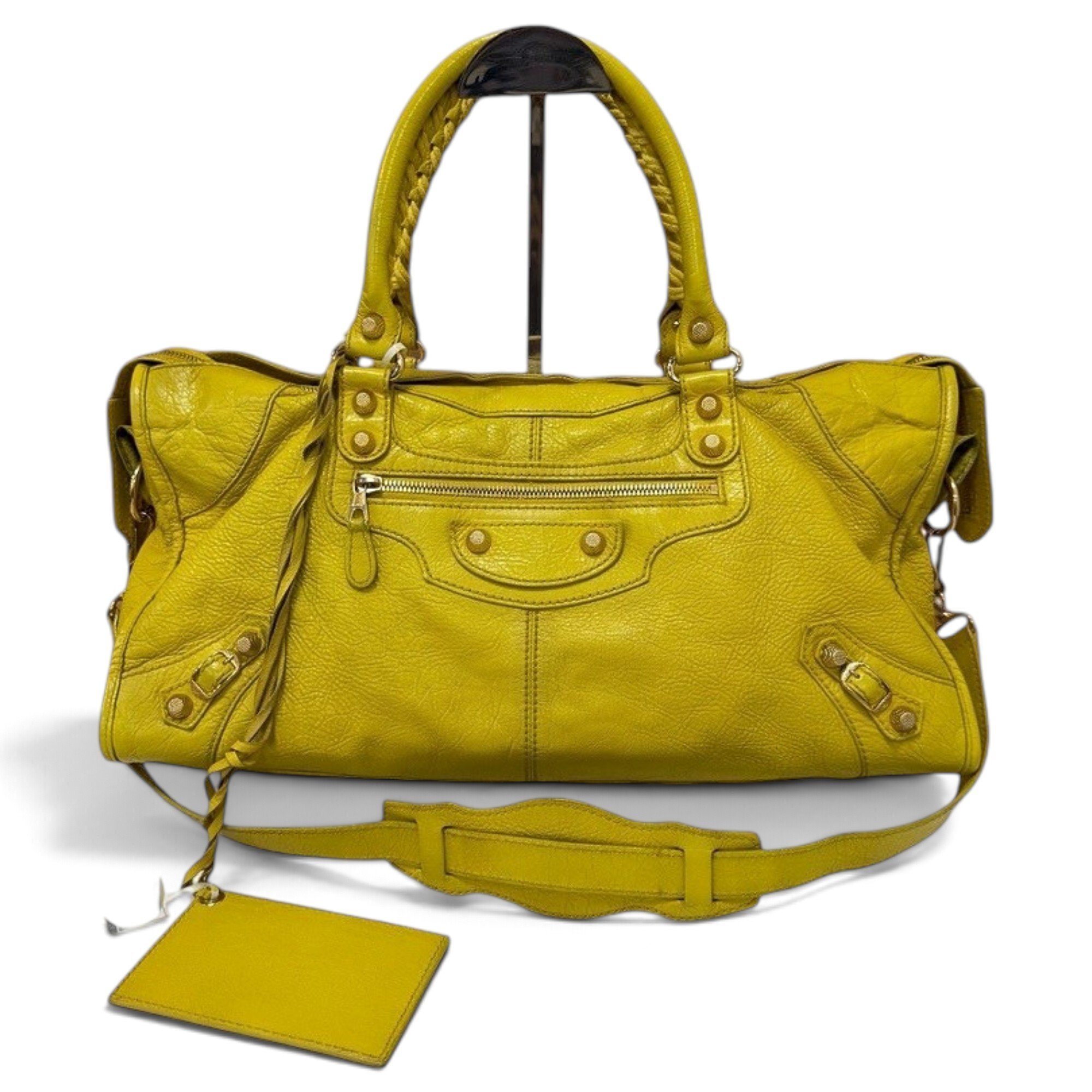 City leather handbag