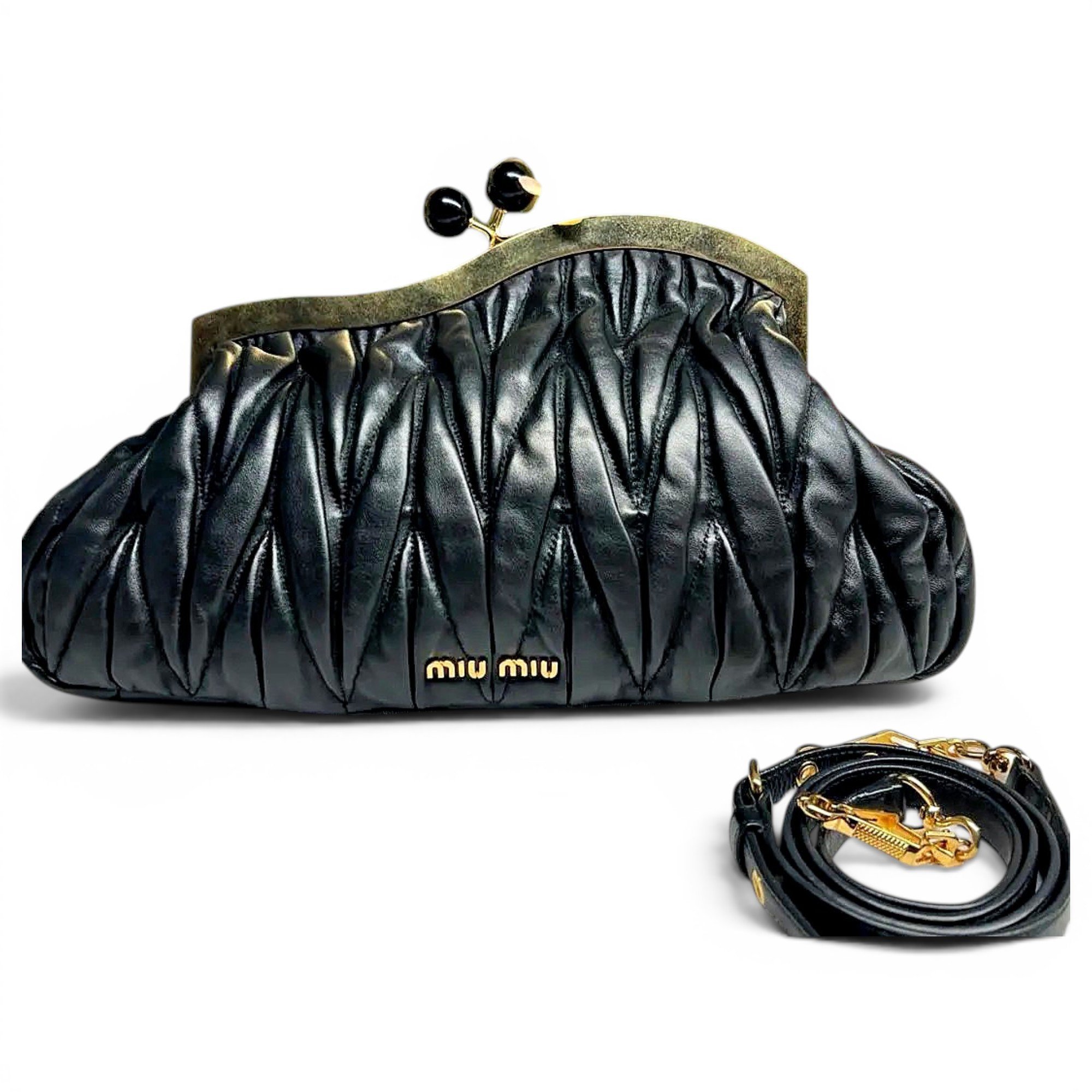 Miu Belle leather crossbody bag