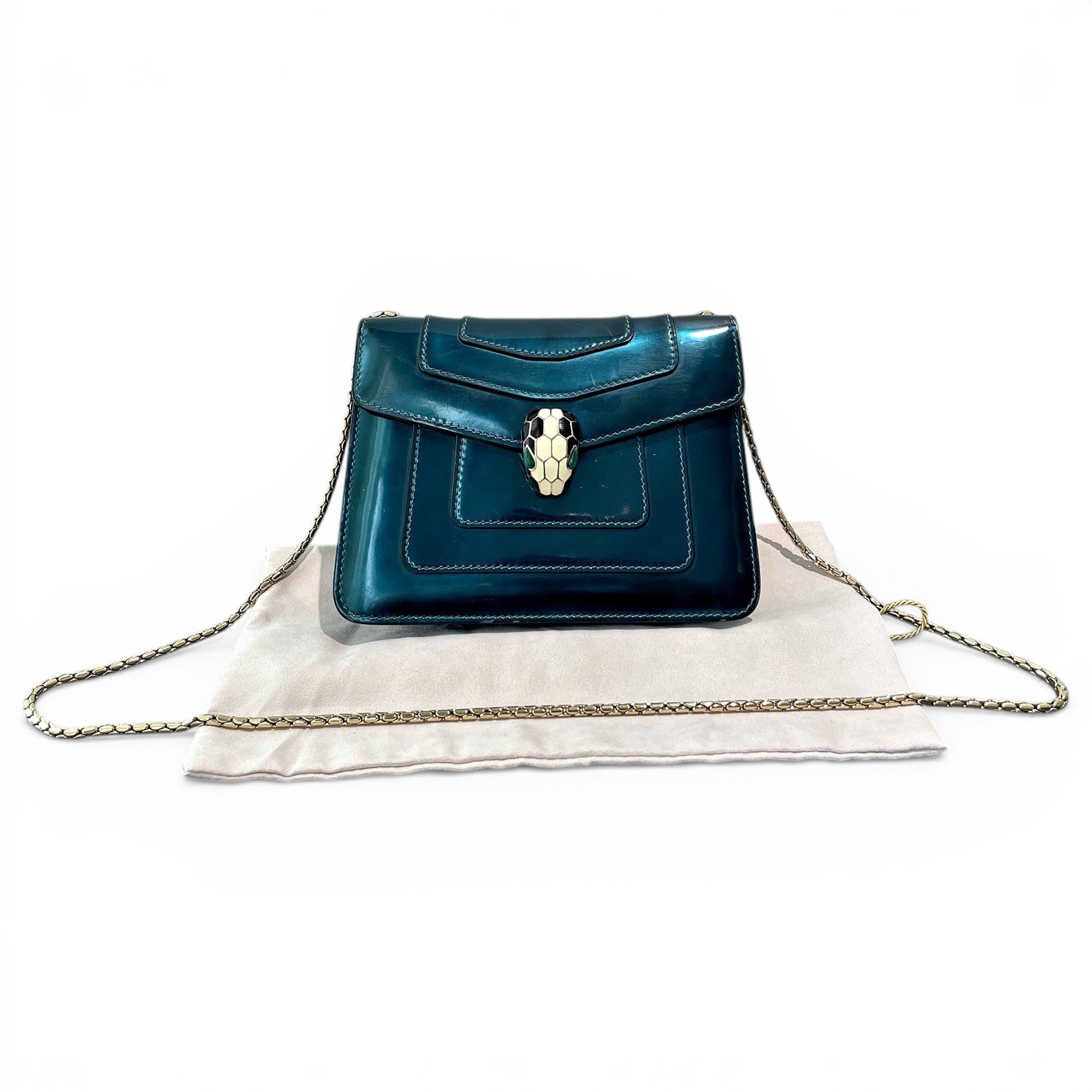 Serpenti leather handbag